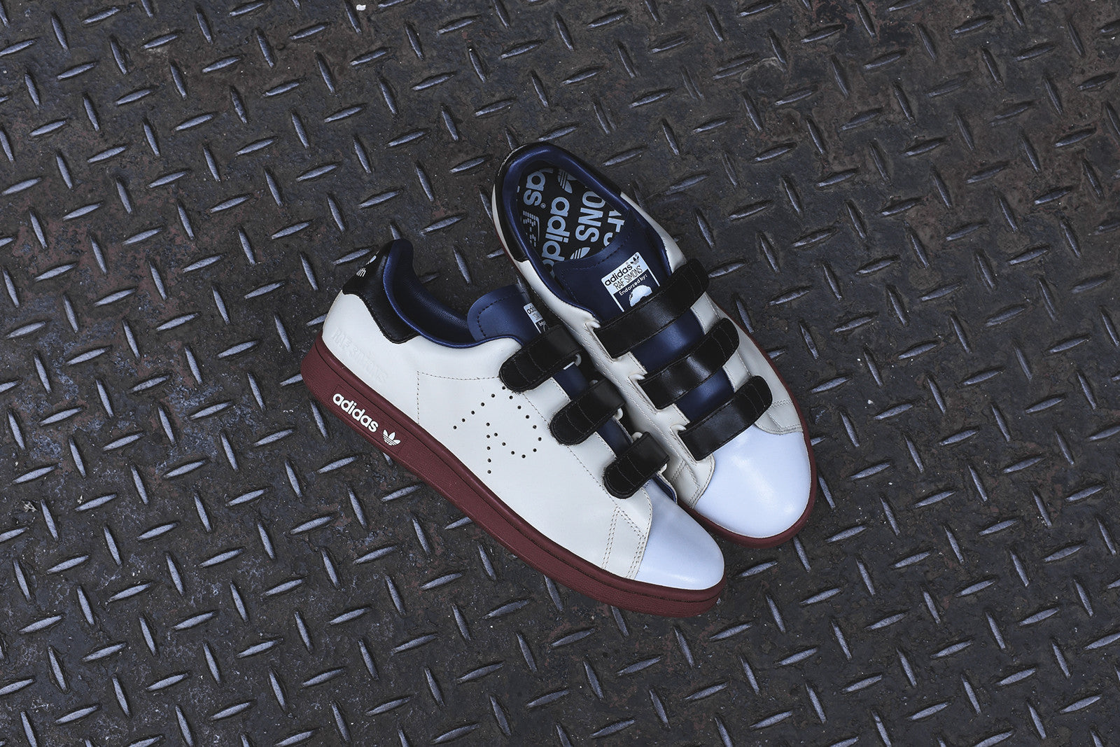 adidas Originals x Raf Simons Stan Smith Velcro - Cream White / Navy / Brown