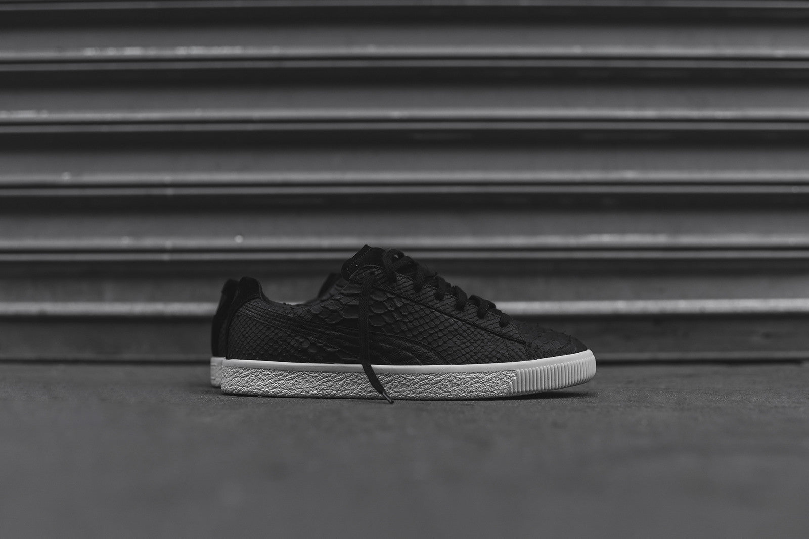 Puma Clyde Select Made In Italy Snakeskin - Black