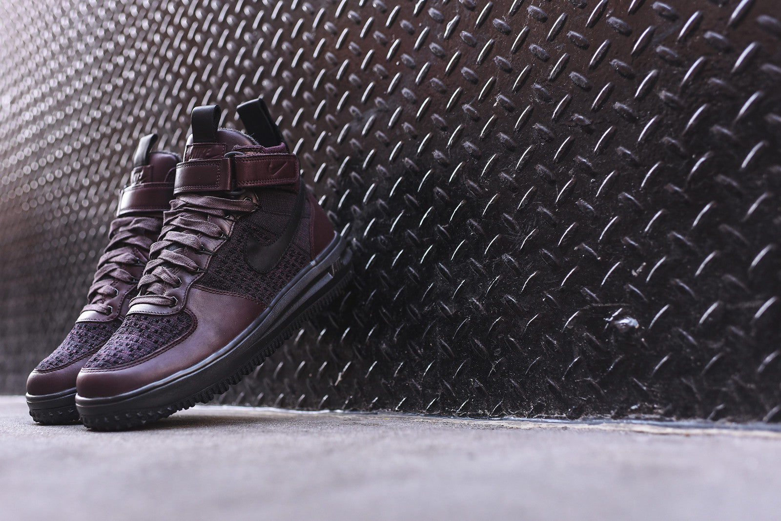 Nike Lunar Force 1 Flyknit Workboot - Burgundy