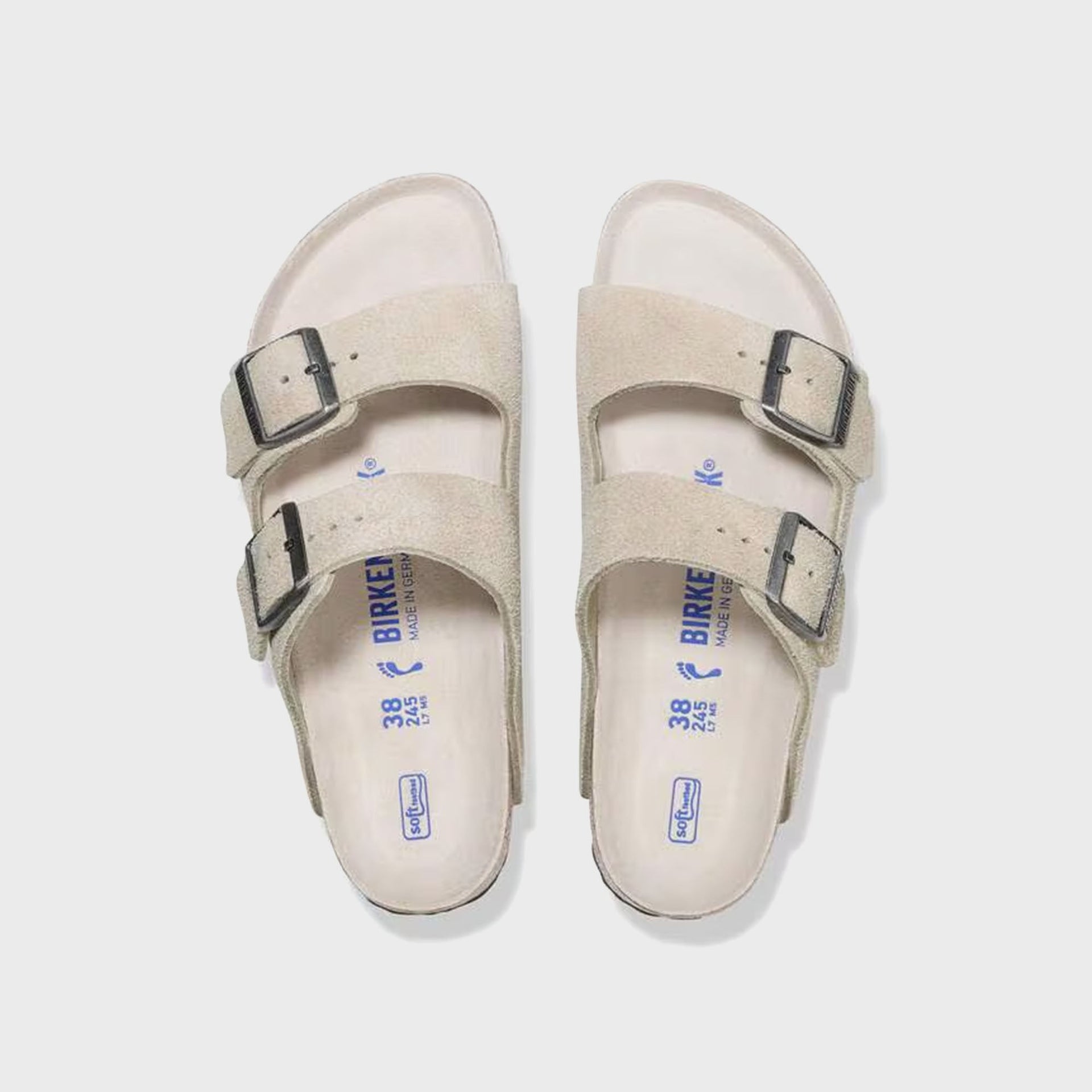 Birkenstock Arizona Soft Footbed Suede - Oyster Tonal