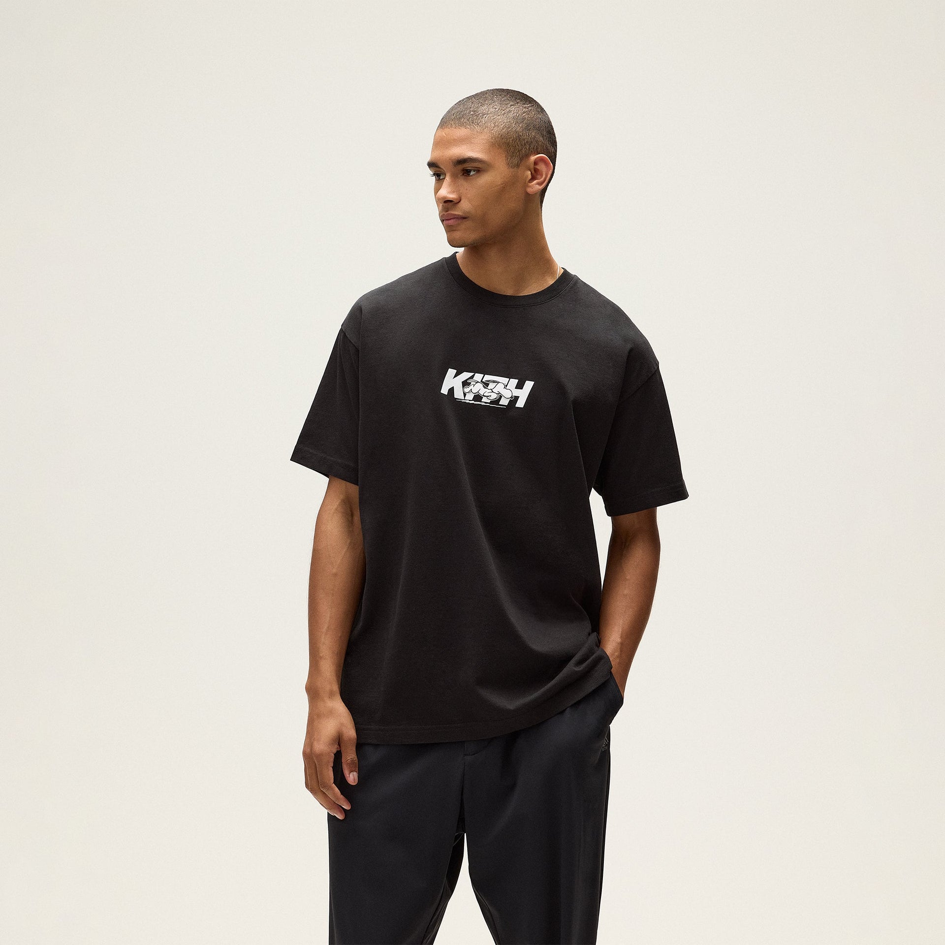 Kith for Peanuts Snoopy Run Fast Logo Tee - Black