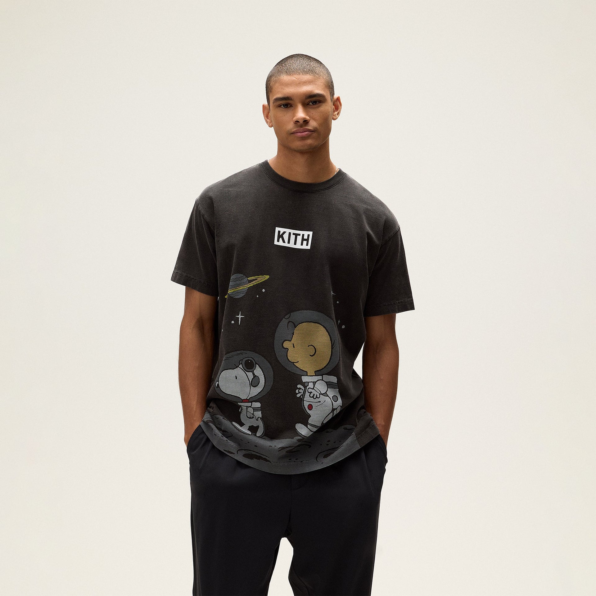 Kith for Peanuts Space Vintage Tee - Black