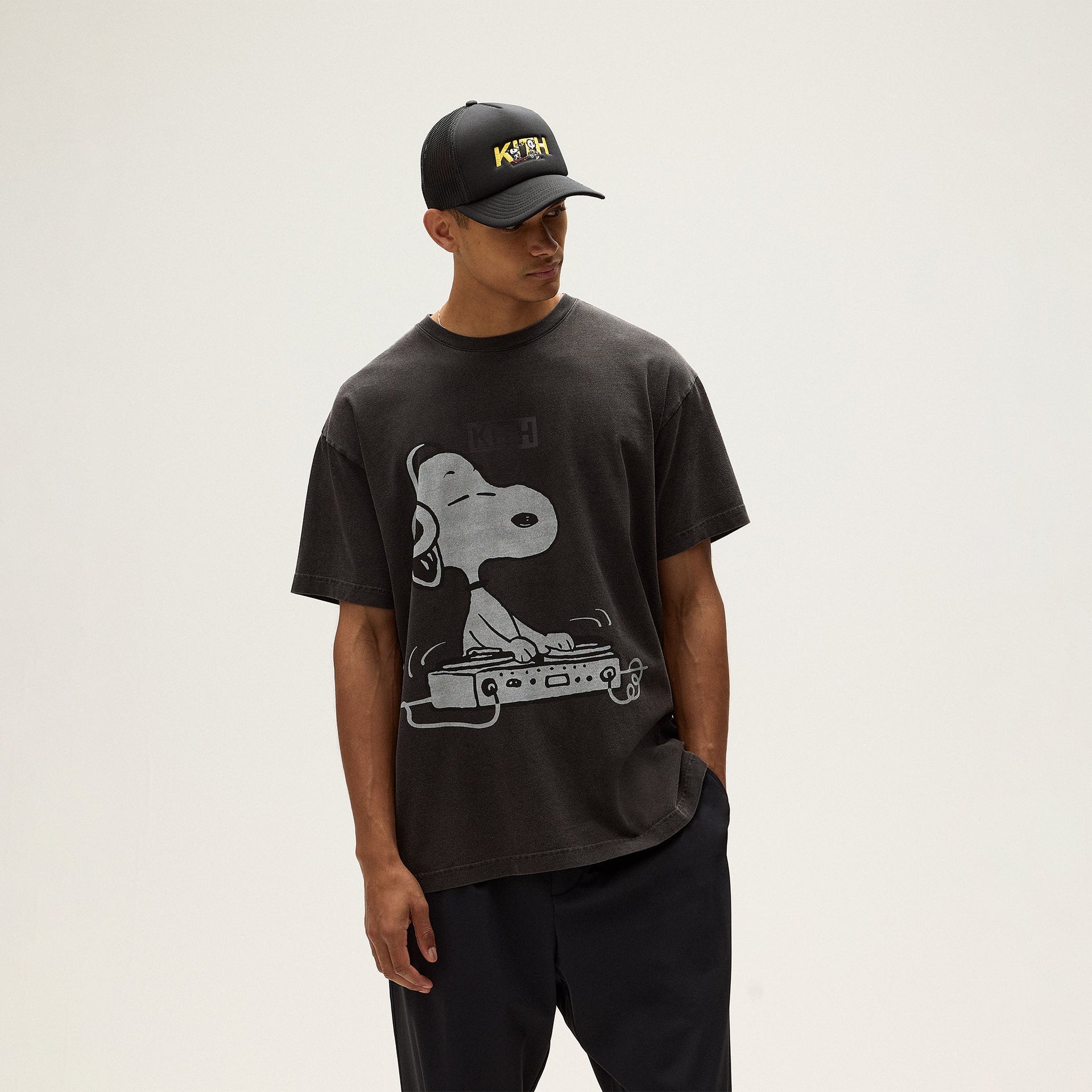 Kith for Peanuts Snoopy DJ Vintage Tee - Black