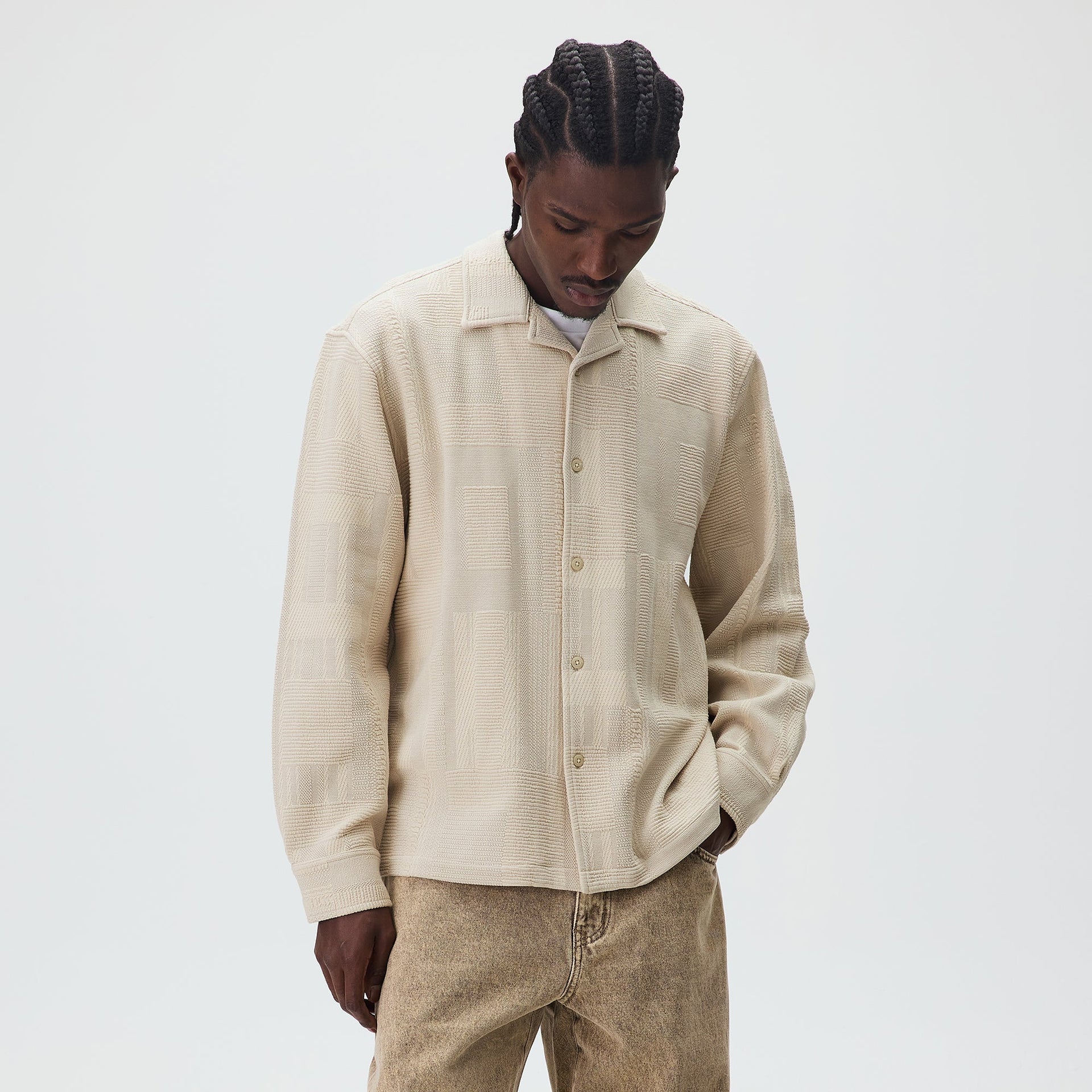 Kith Geometric Knit Cohen Shirt - Hallow