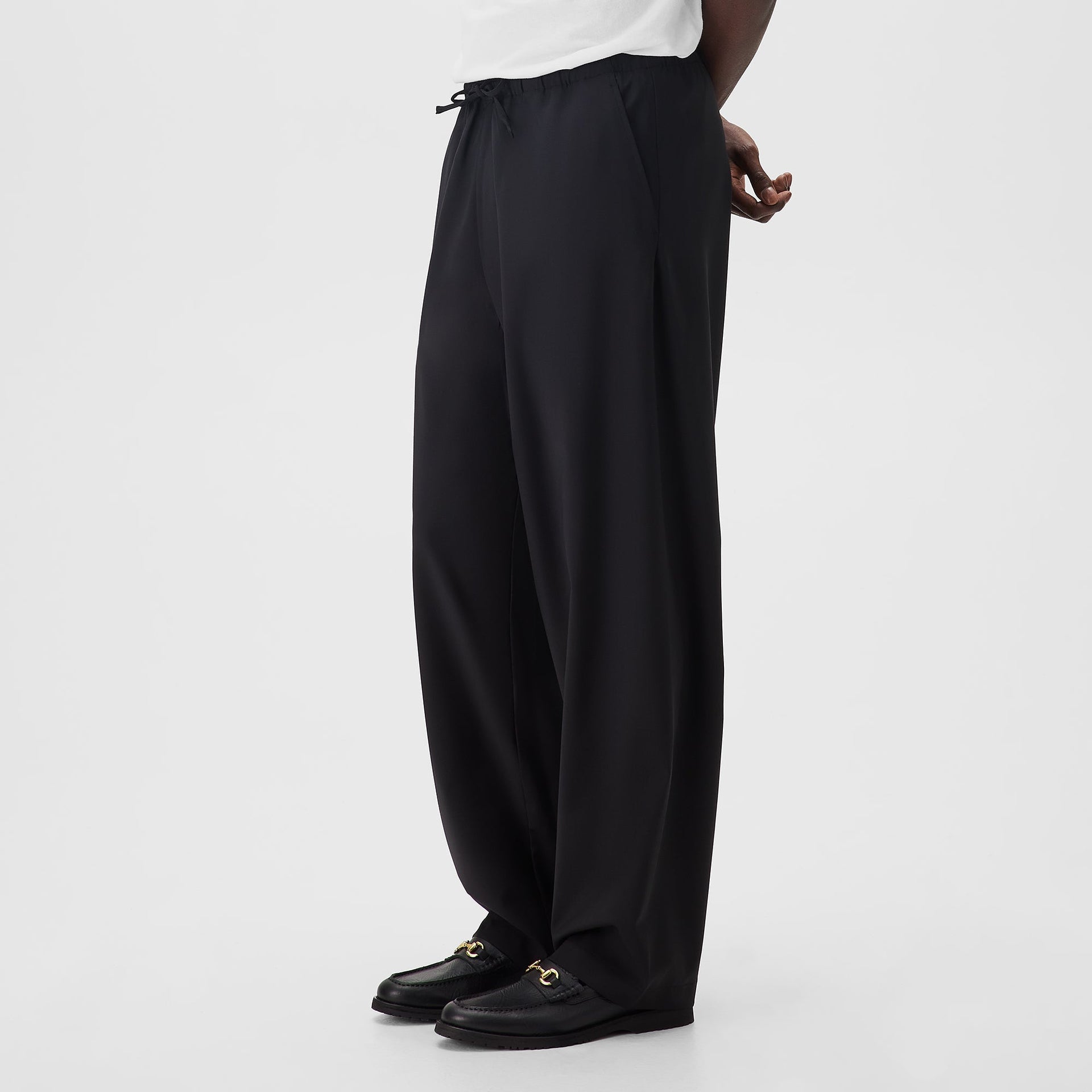 &Kin Tropical Wool Grayson Pant - Black