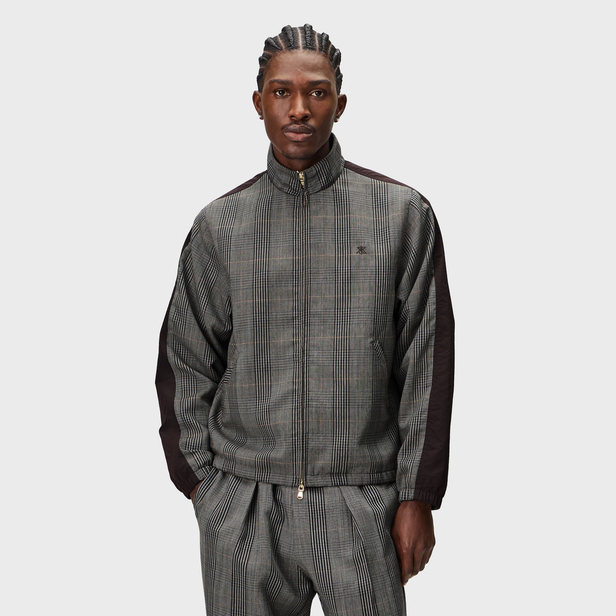 Kith Glen Plaid Rui Track Jacket - Ember