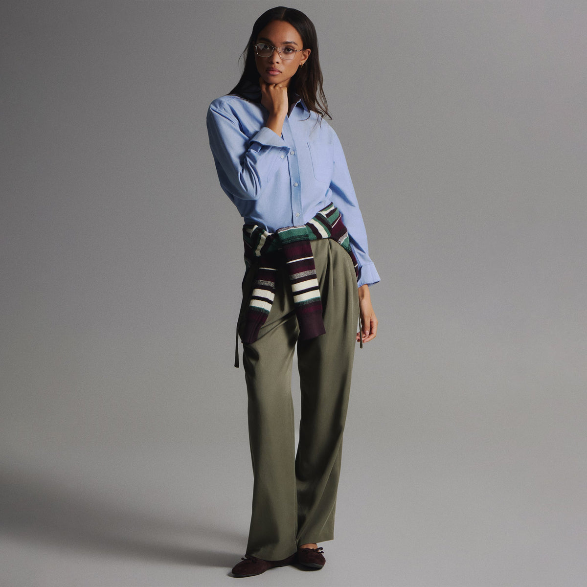 Kith Women Tallis Waist Strap Trouser - Chelonian