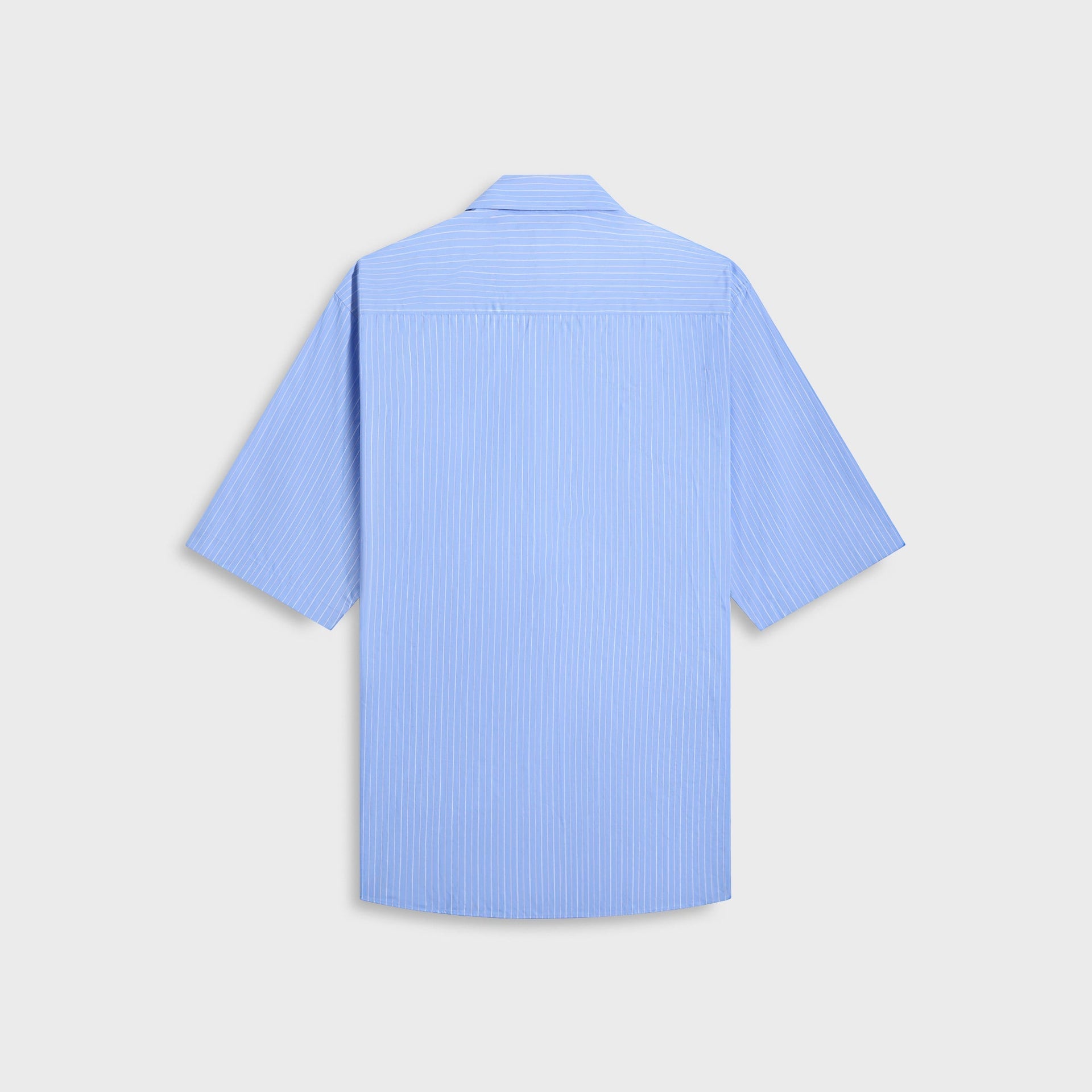 Chemise à manches courtes rayée en tissu Auralee Suvin High Count - Rayures bleues
