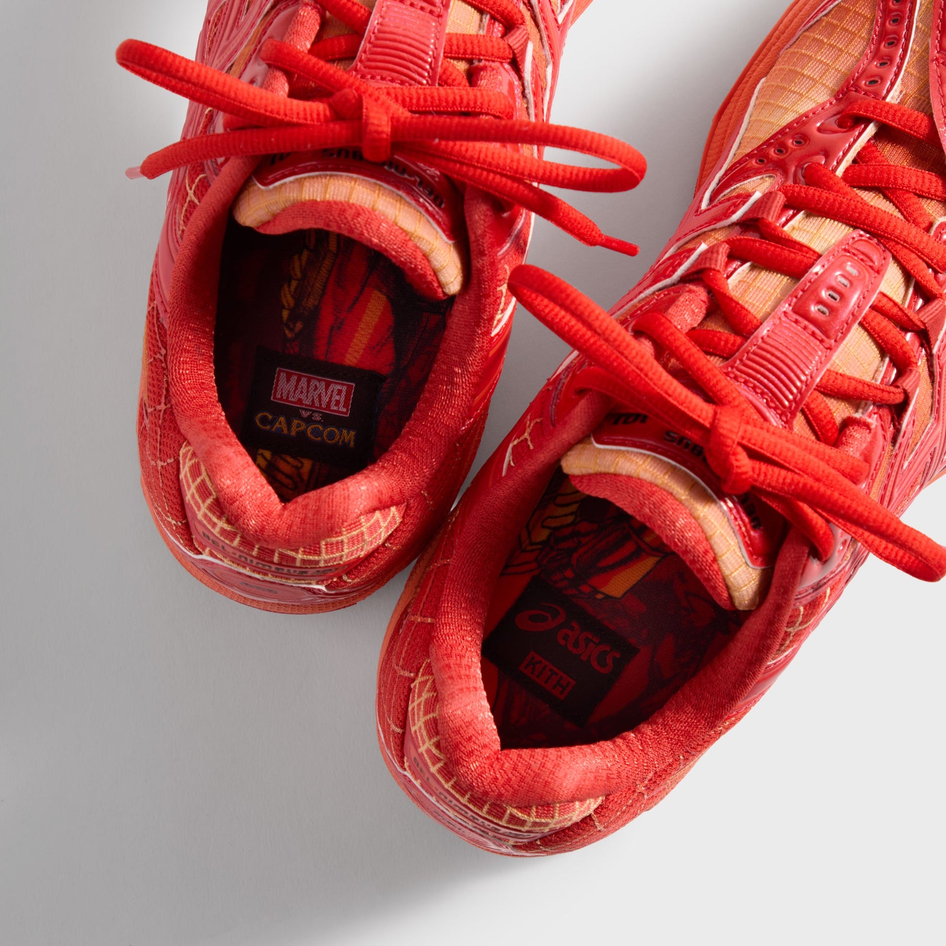 Marvel vs. Capcom | Kith for ASICS Gel-Nimbus 10.1 Iron Man vs. Mega Man Double Box - Italian Straw / Molten Lava / Mazarine Blue