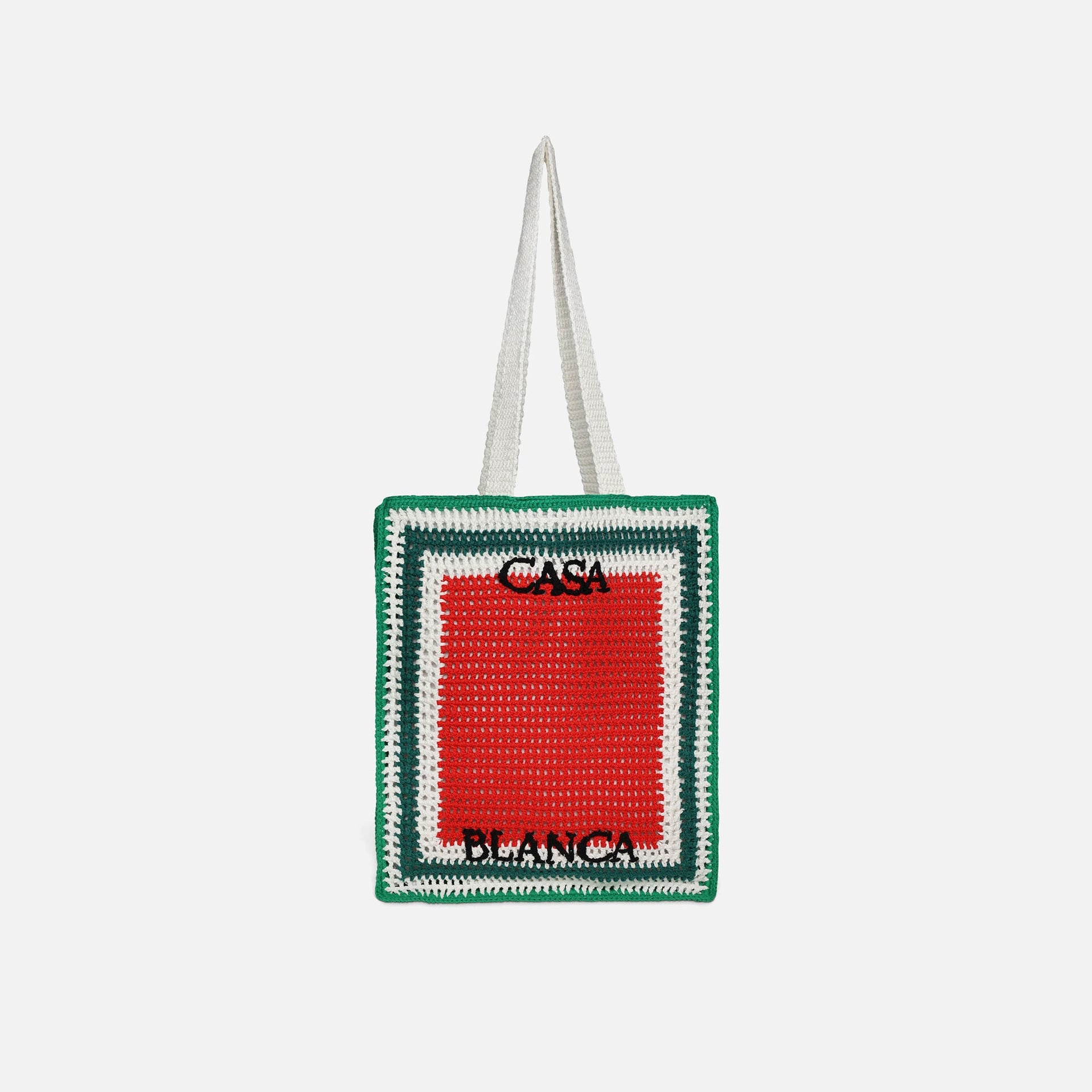 Sac Casablanca en maille de coton crocheté - Multicolore