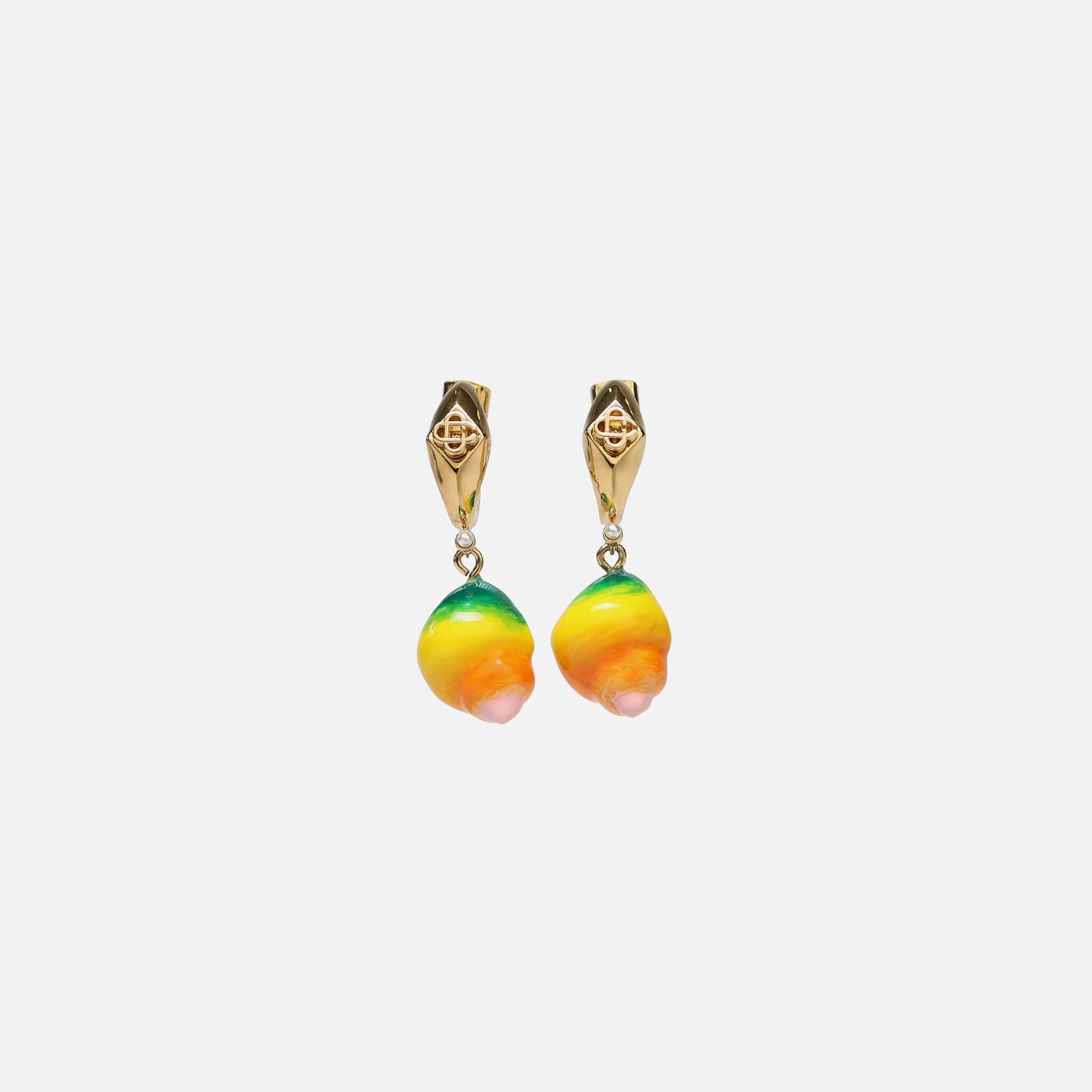 Boucles d'oreilles pendantes Casablanca Shell - Dégradé multicolore