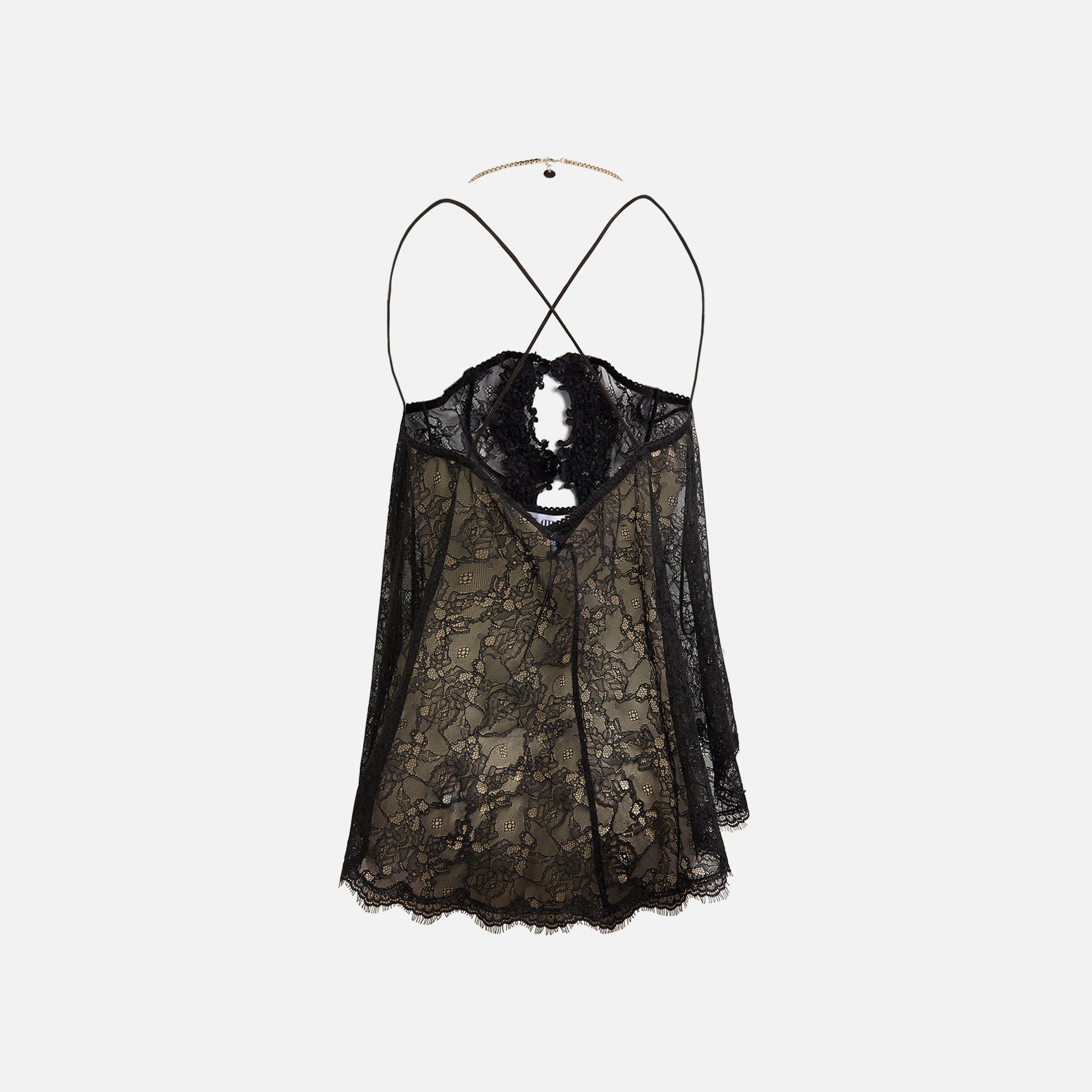 The Attico Lace Top - Black