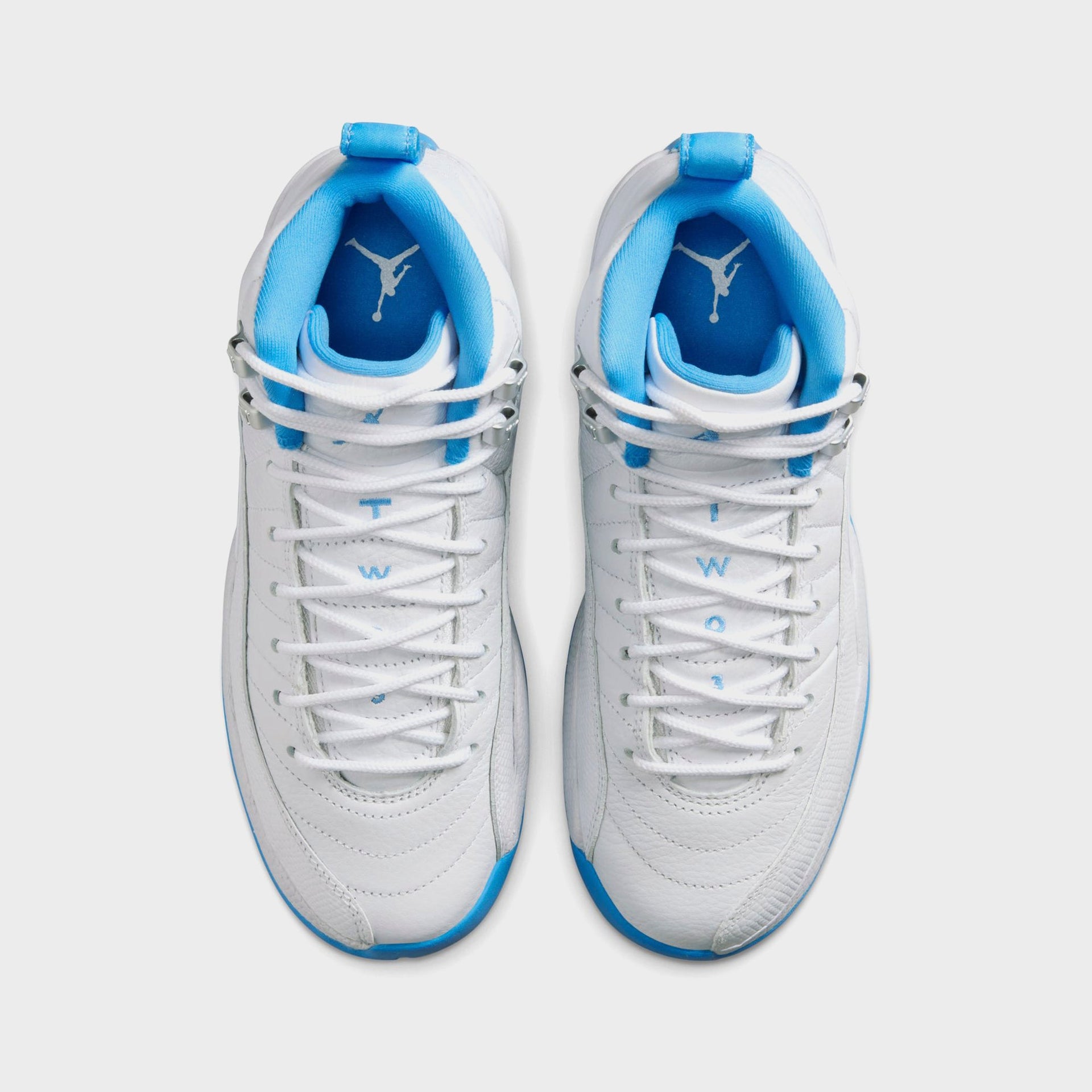 Nike Grade School Jordan 12 Retro - White / Metallic Silver / University Blue