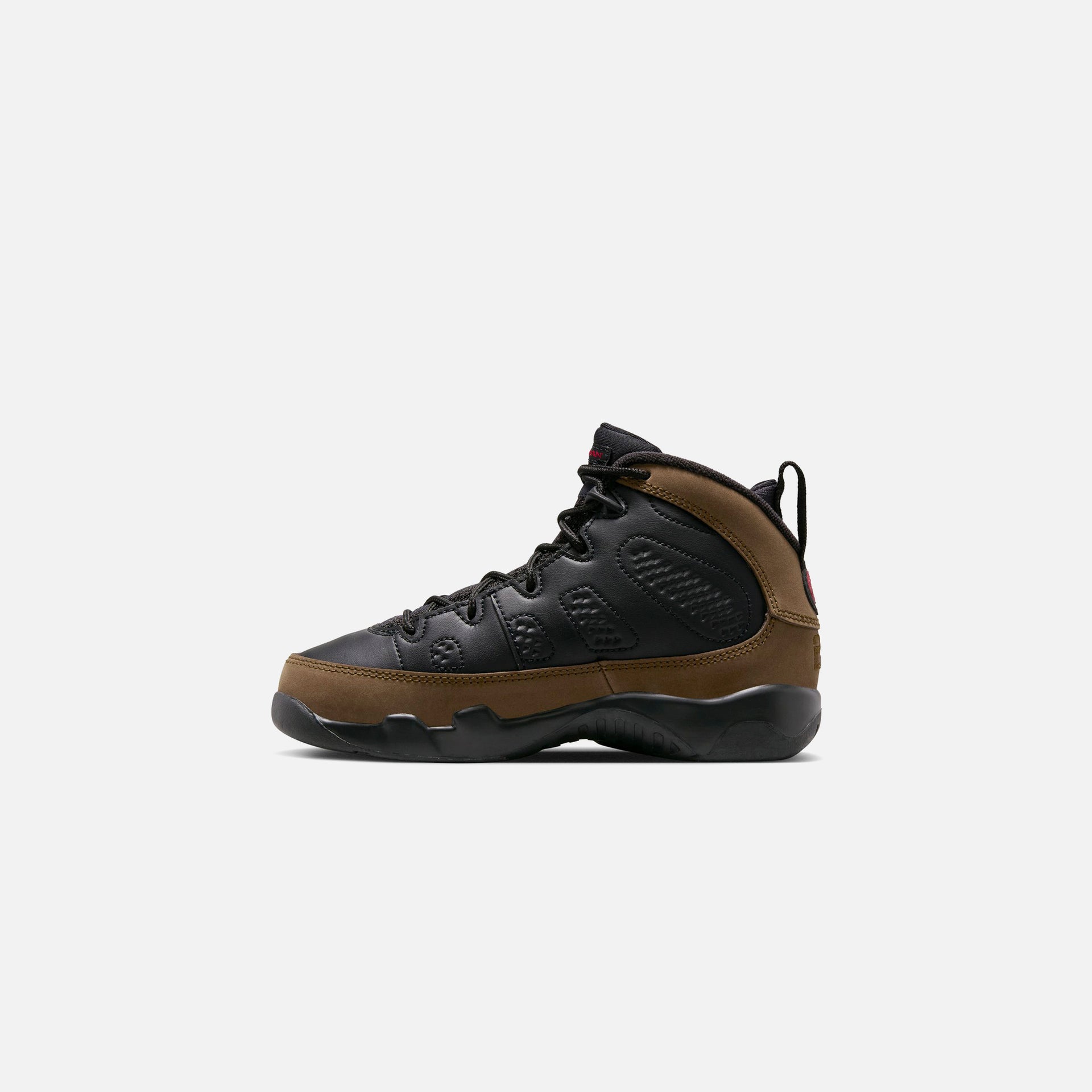 Jordan PS Air Jordan 9 Retro - Noir / Olive clair / Rouge universitaire