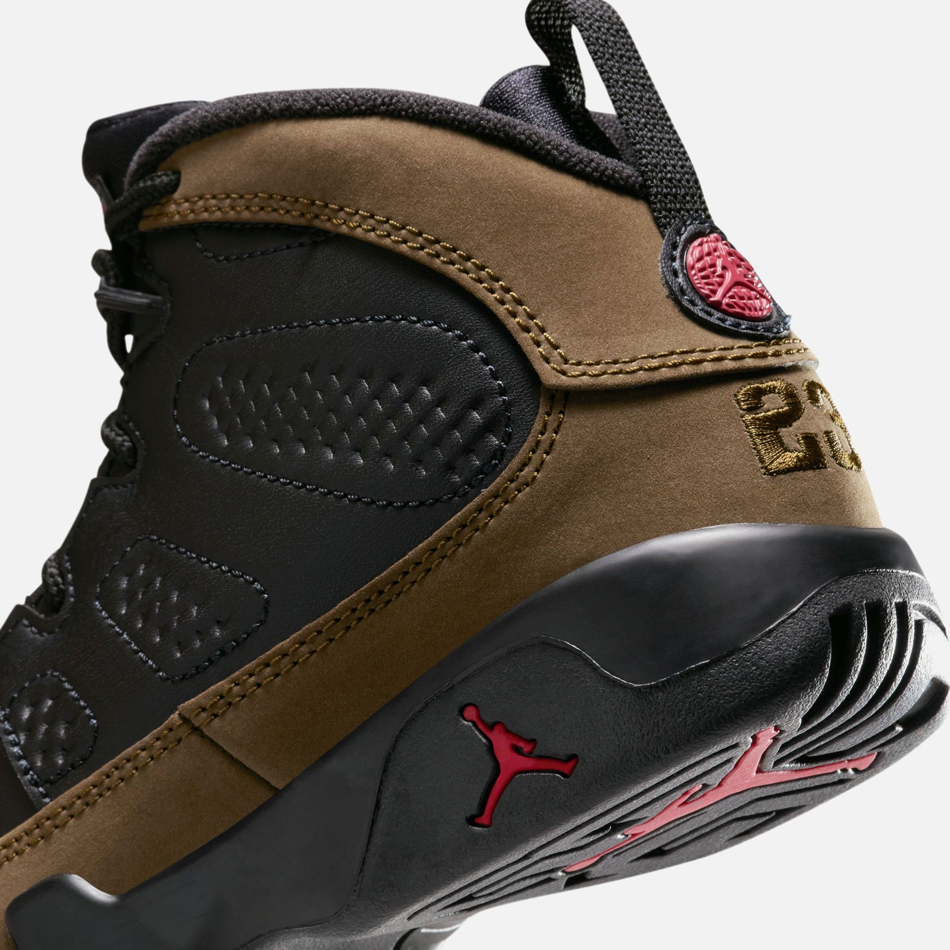 Jordan PS Air Jordan 9 Retro - Noir / Olive clair / Rouge universitaire