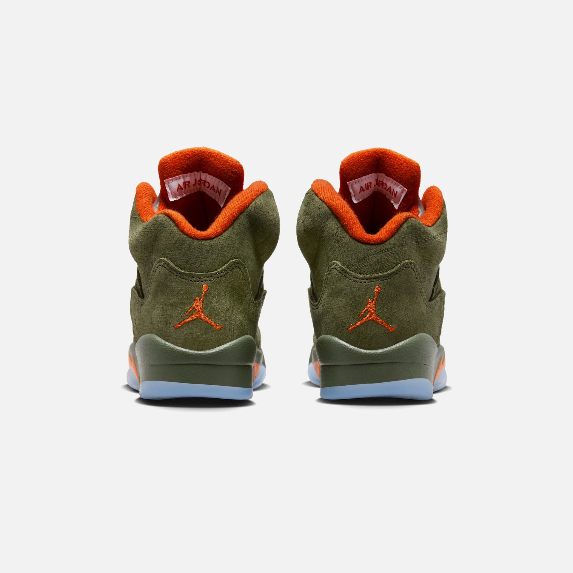 Air Jordan GS 5 Retro - Vert olive militaire / Orange solaire