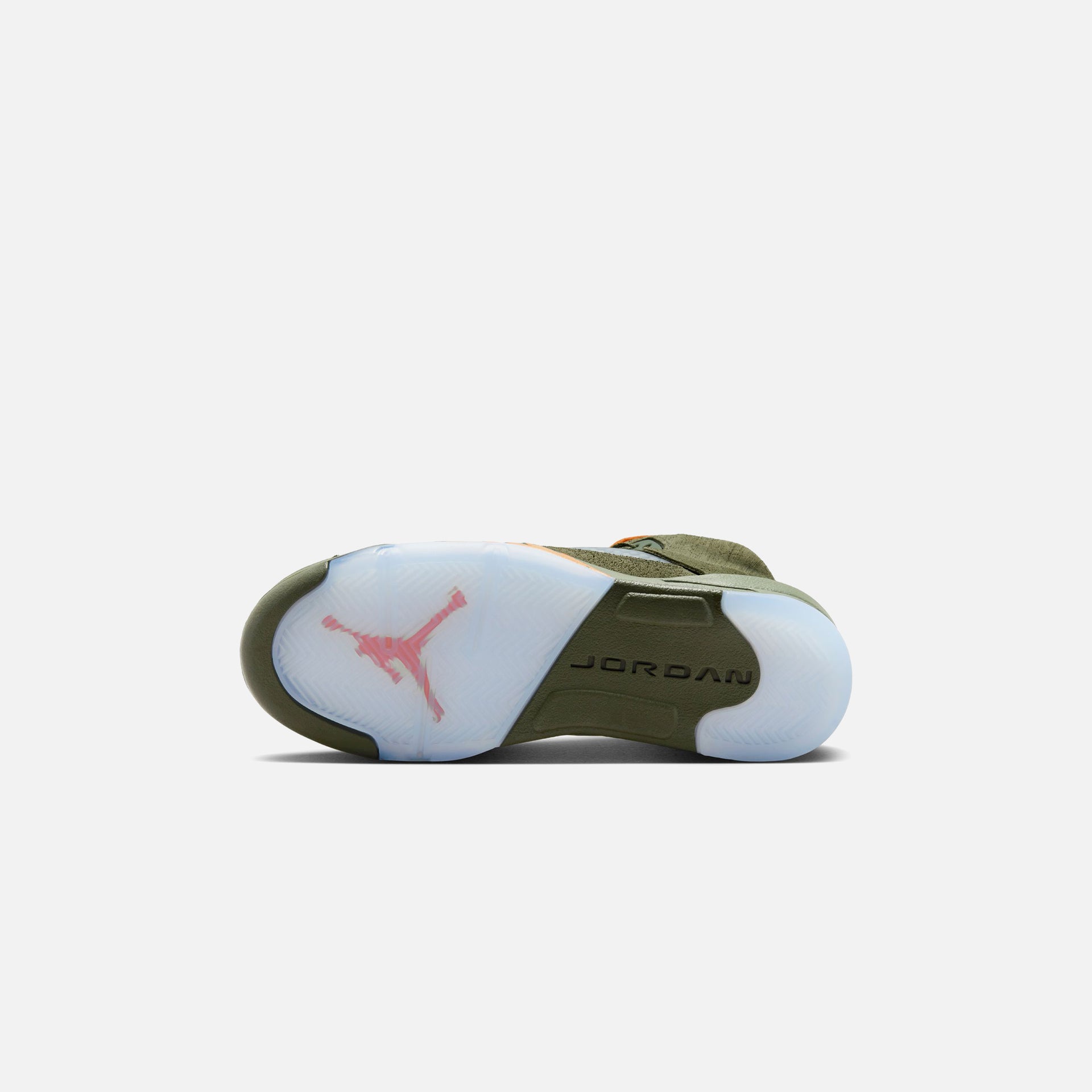 Air Jordan GS 5 Retro - Vert olive militaire / Orange solaire