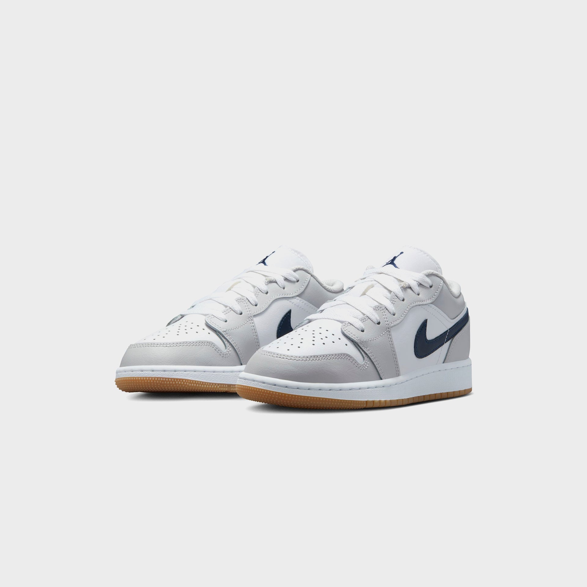 Nike Air Jordan 1 Low - White / Neutral Grey / Gum Medium Brown / Midnight Navy