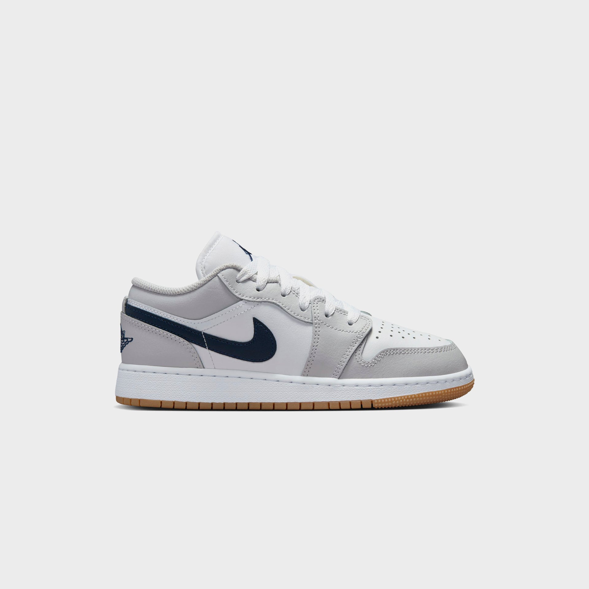 Nike Air Jordan 1 Low - White / Neutral Grey / Gum Medium Brown / Midnight Navy