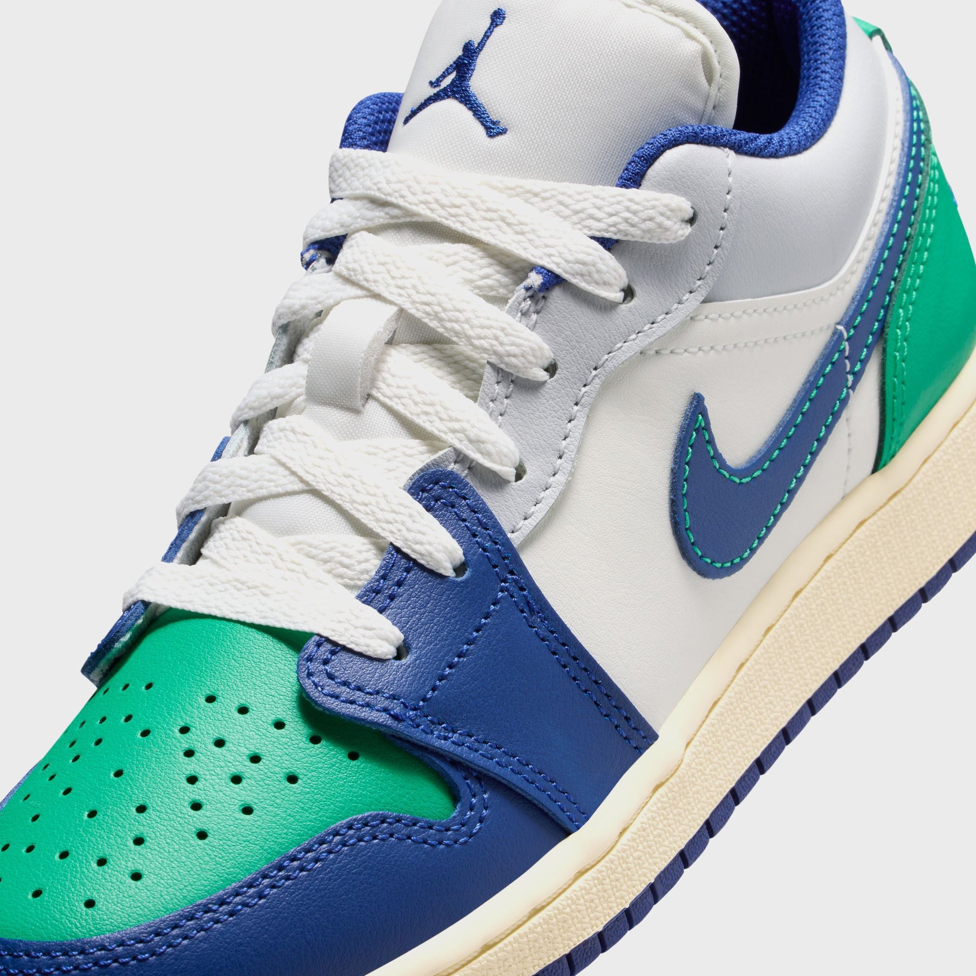 Jordan GS Air Jordan 1 Low - Sail / Deep Royal Blue / Stadium Green