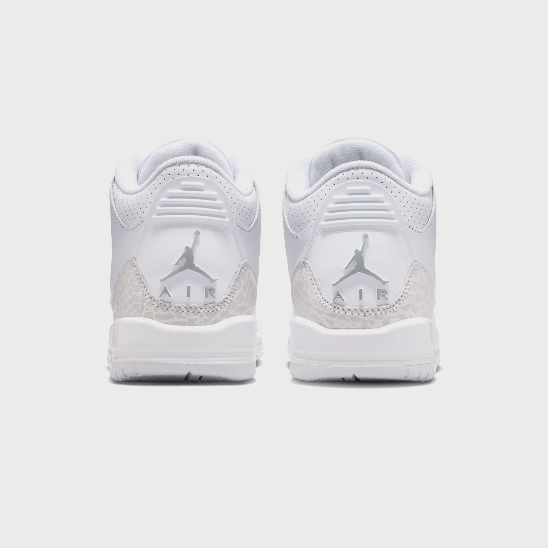 Nike GS Air Jordan 3 Retro - White / Metallic Silver / White