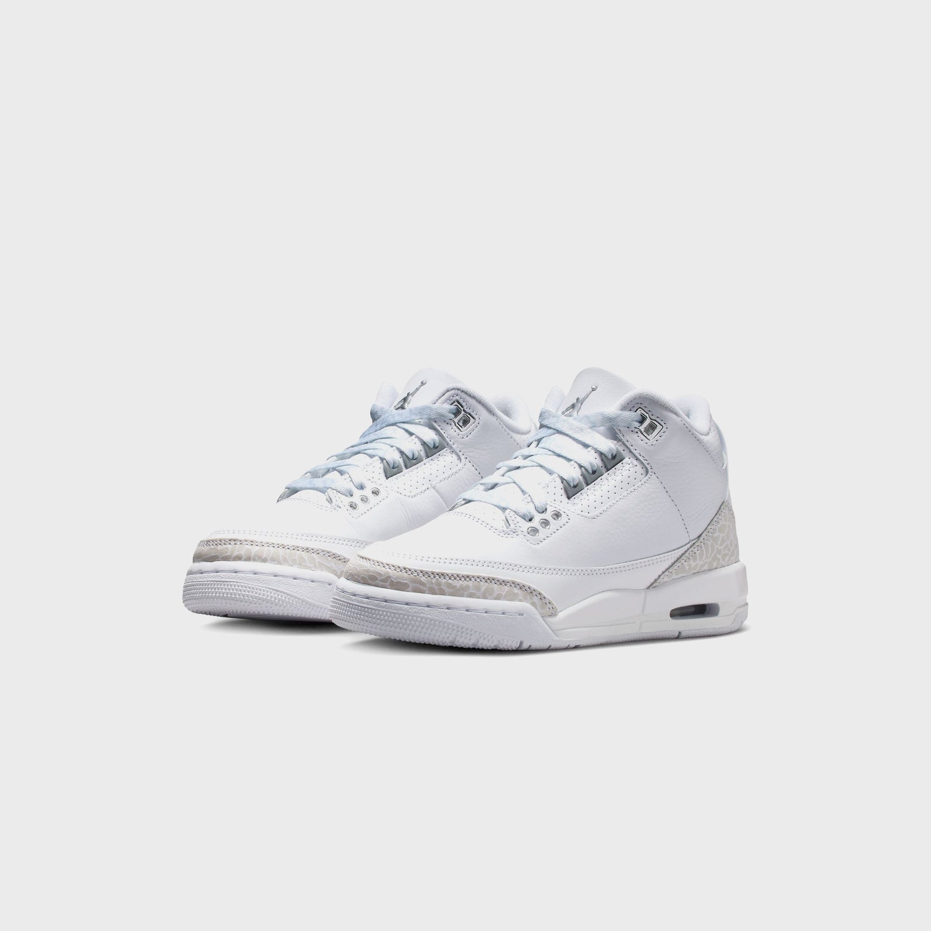 Nike GS Air Jordan 3 Retro - White / Metallic Silver / White