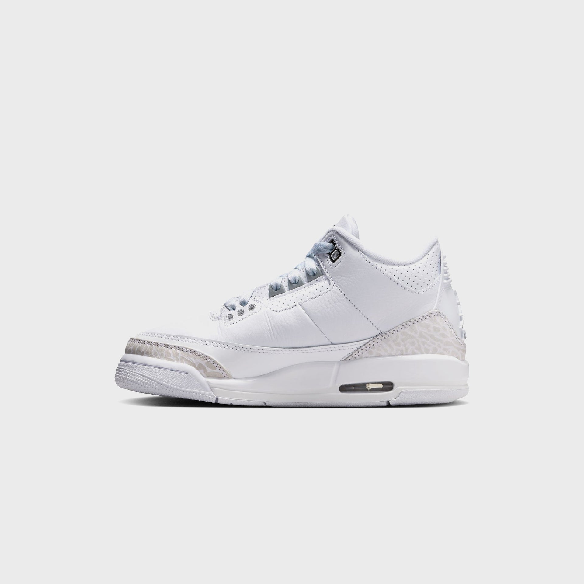 Nike GS Air Jordan 3 Retro - White / Metallic Silver / White