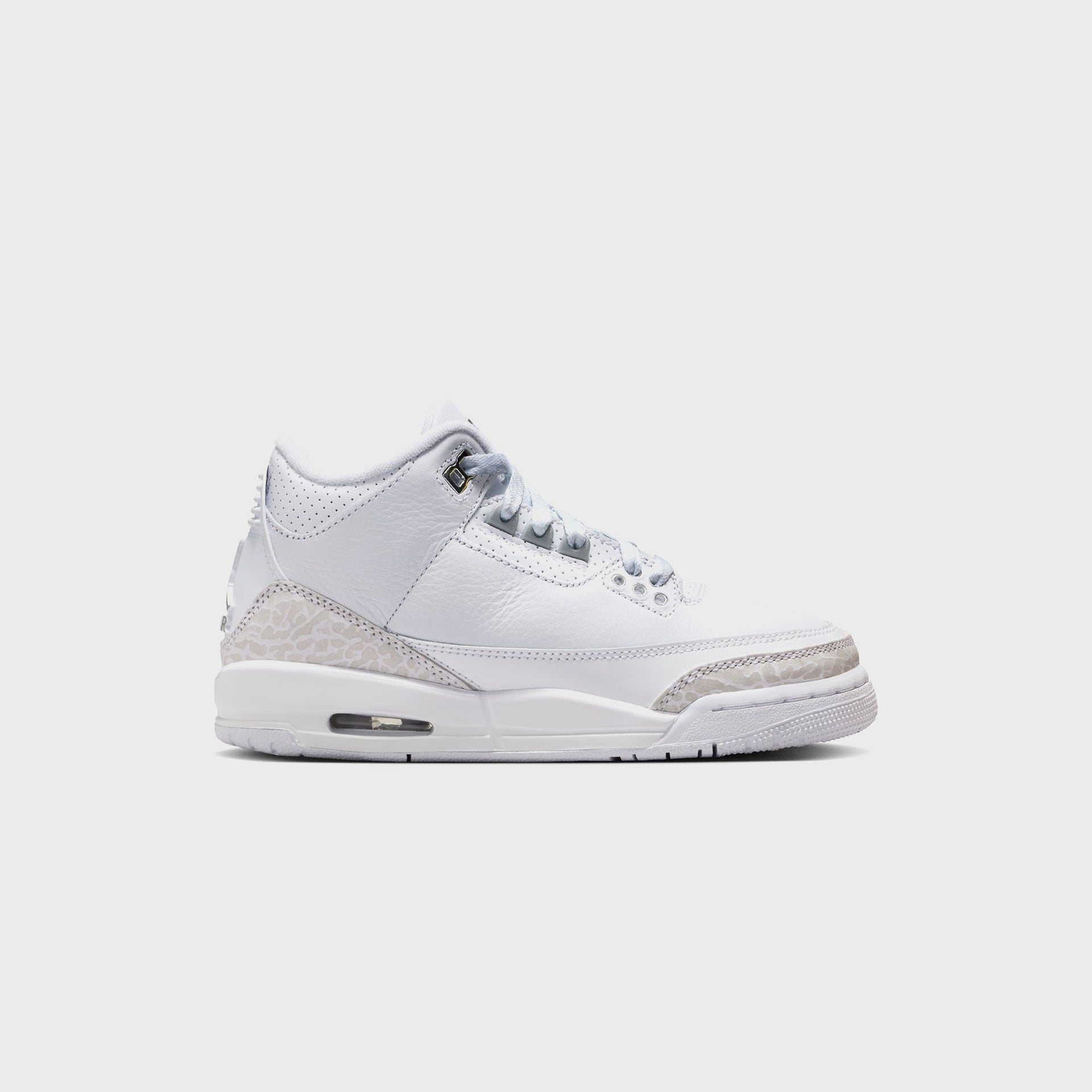 Nike GS Air Jordan 3 Retro - White / Metallic Silver / White