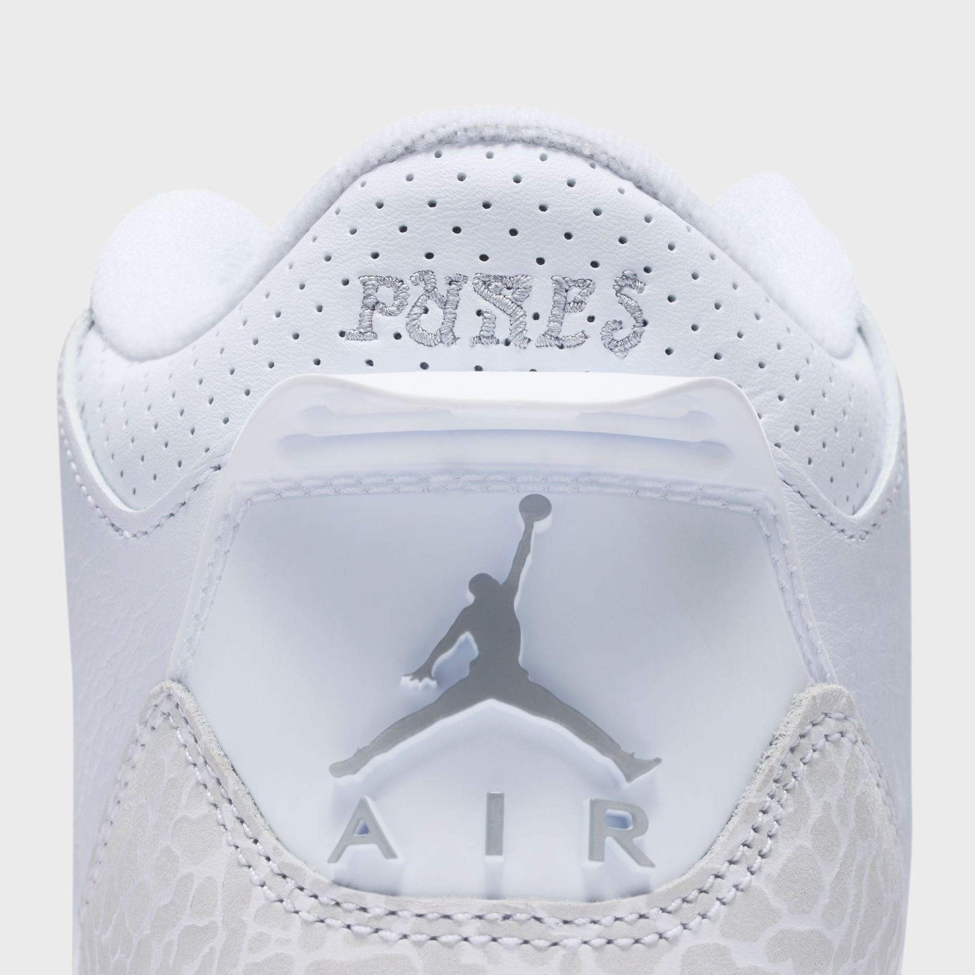 Nike GS Air Jordan 3 Retro - White / Metallic Silver / White