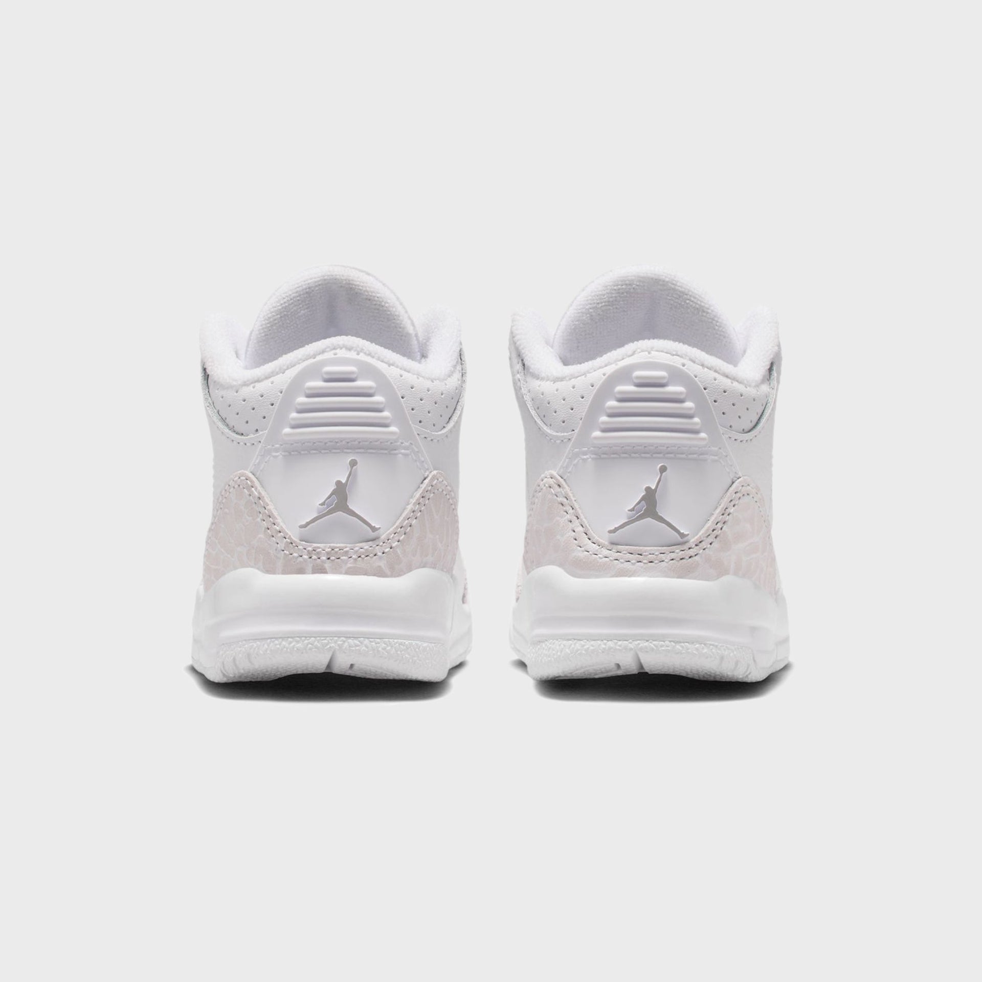 Nike TD Air Jordan 3 Retro - White / Metallic Silver / White