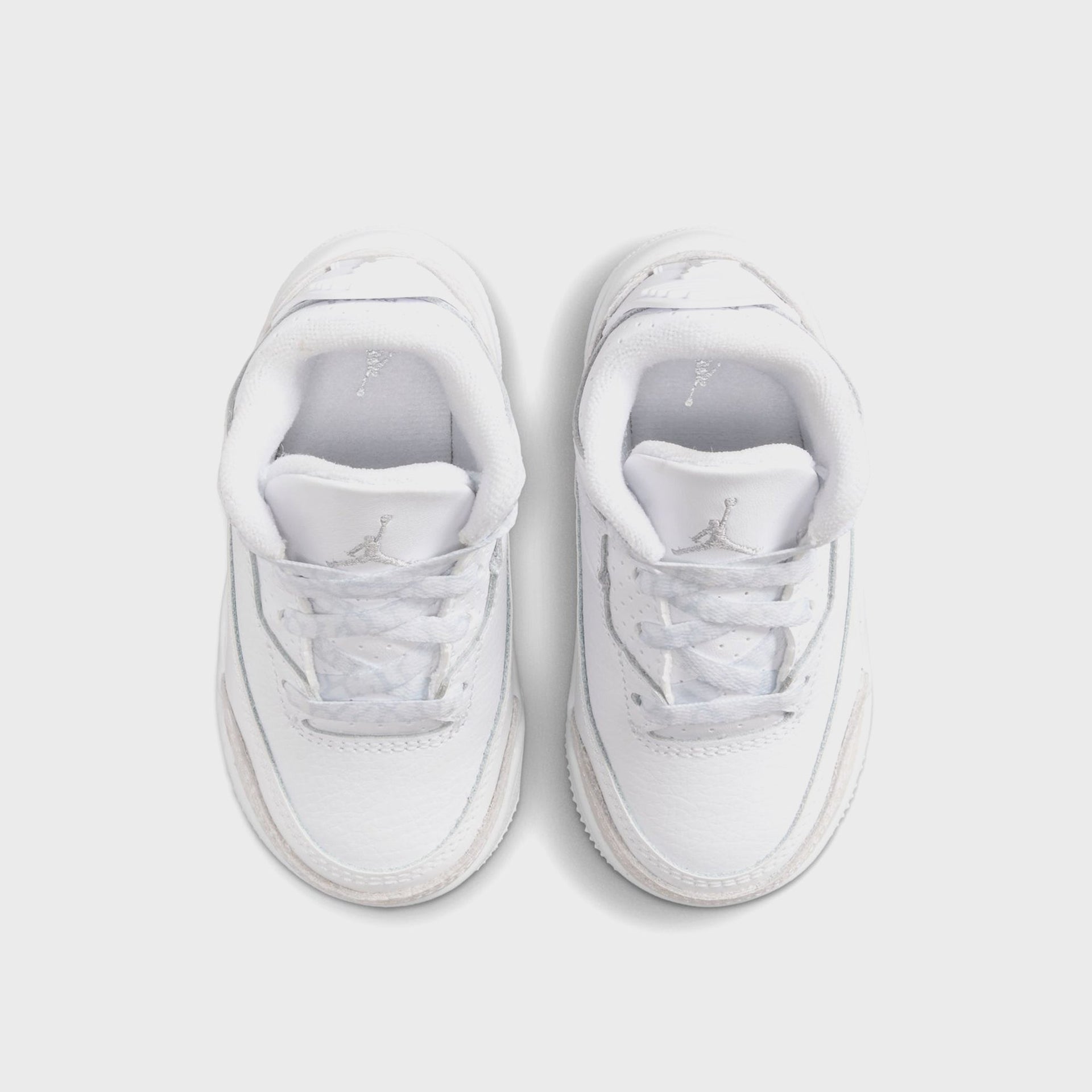 Nike TD Air Jordan 3 Retro - White / Metallic Silver / White