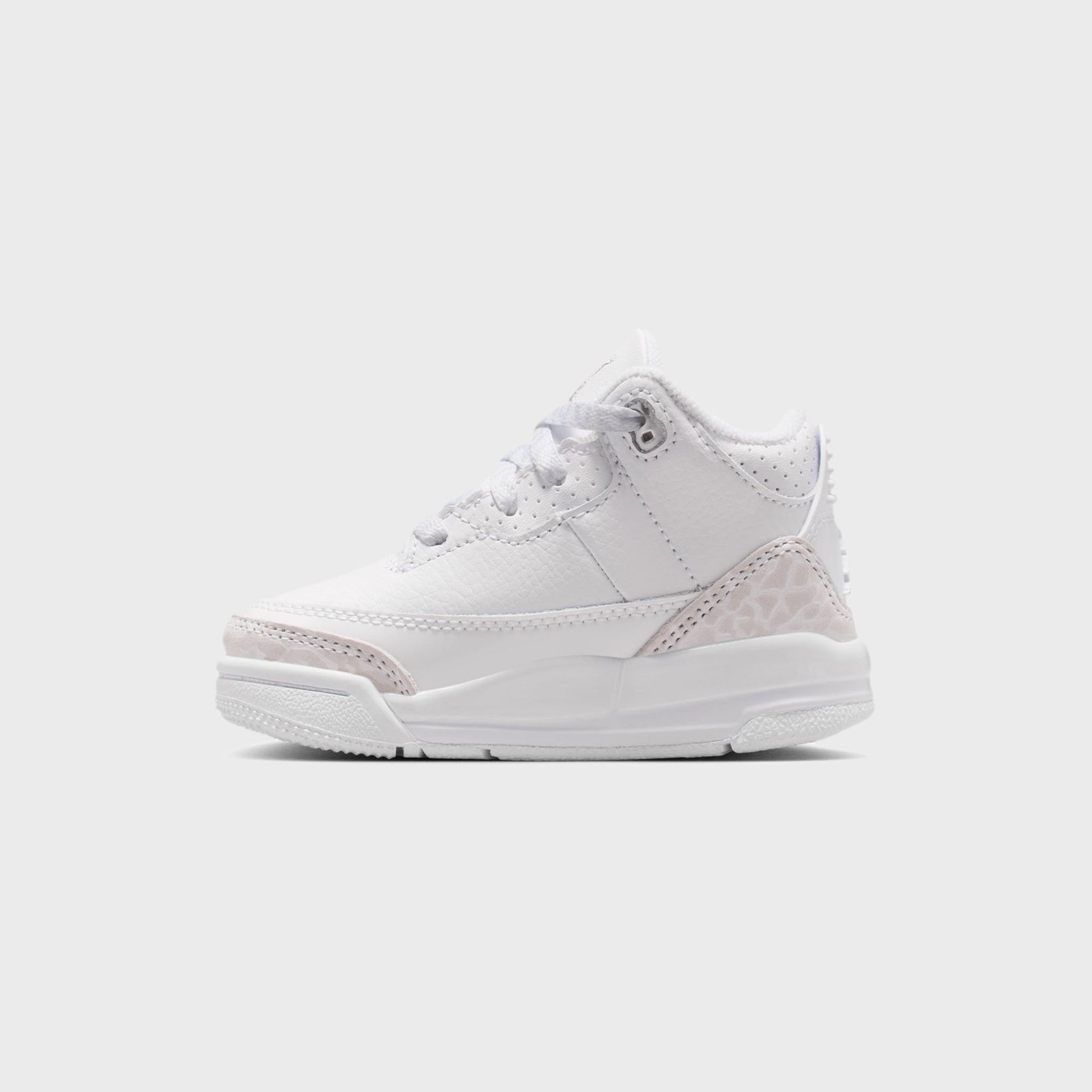 Nike TD Air Jordan 3 Retro - White / Metallic Silver / White
