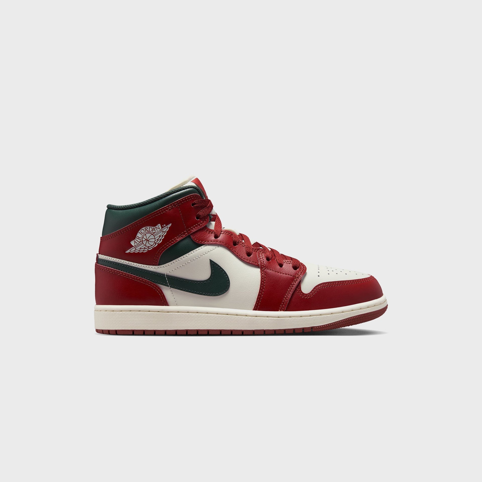 Jordan Air Jordan 1 Mid - Sail / Midnight Green / Pure Platinum / Redstone