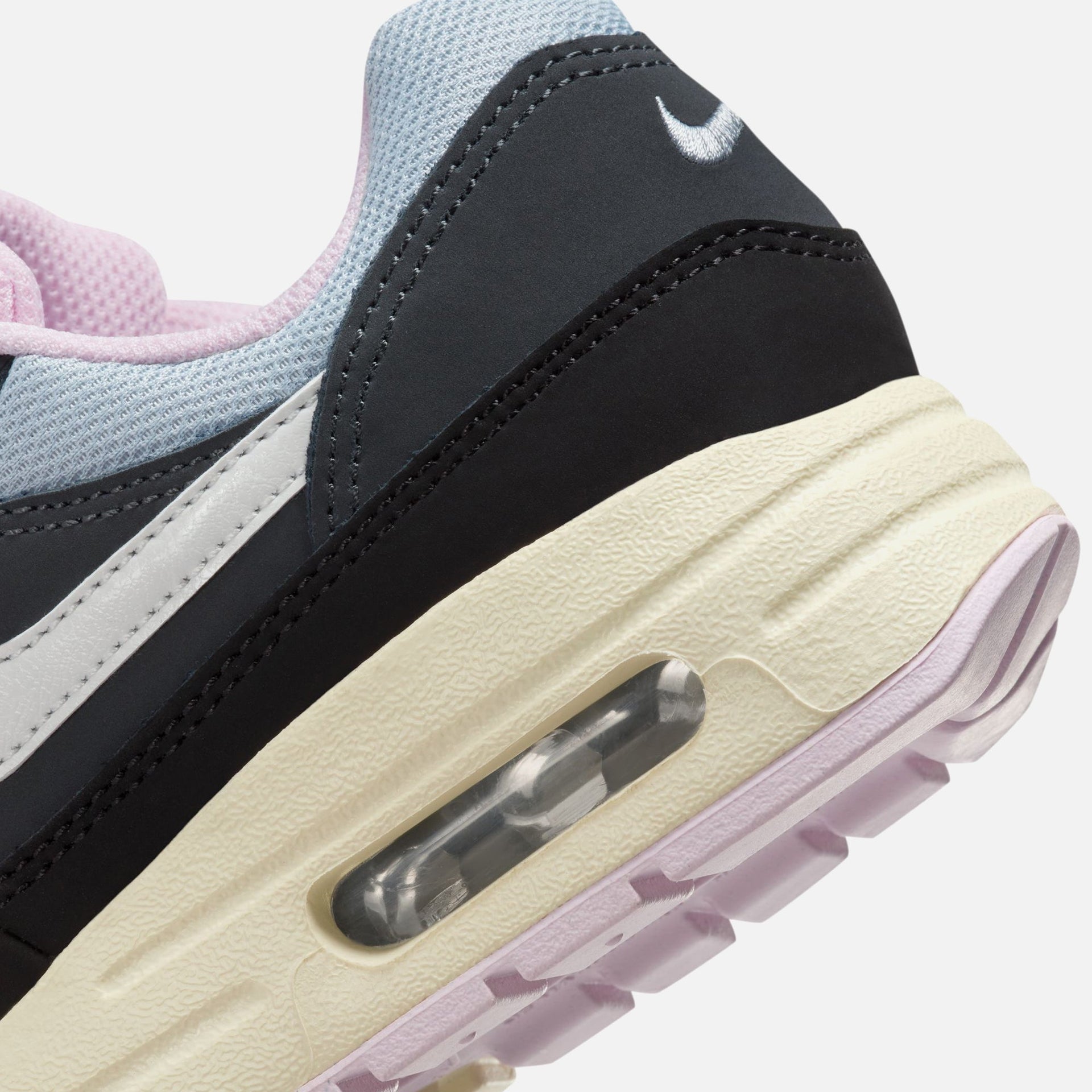 Nike GS Air Max 1 - Noir / Blanc sommet / Anthracite / Mousse rose