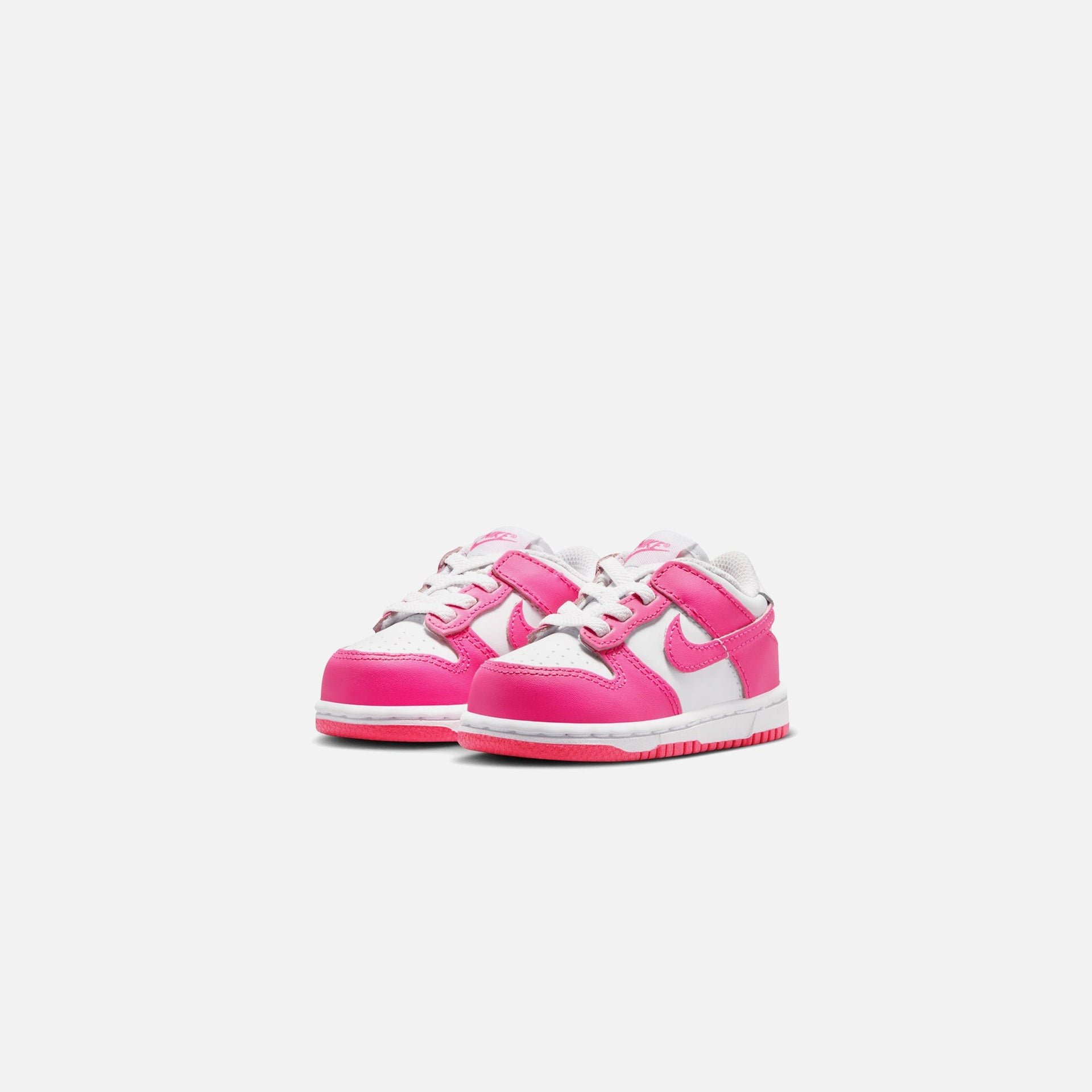 Nike TD Dunk Low - Blanc / Fuchsia laser