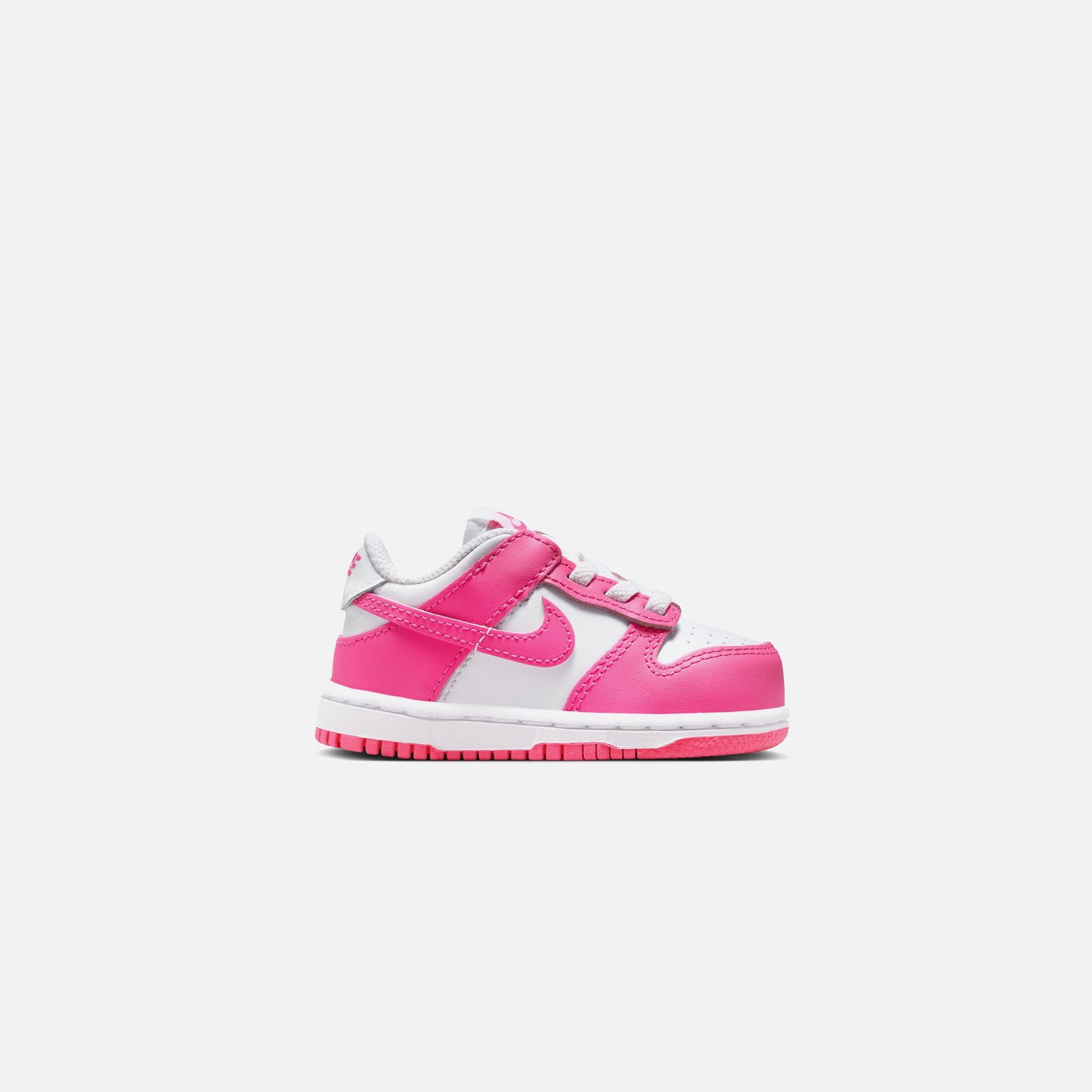 Nike TD Dunk Low - Blanc / Fuchsia laser