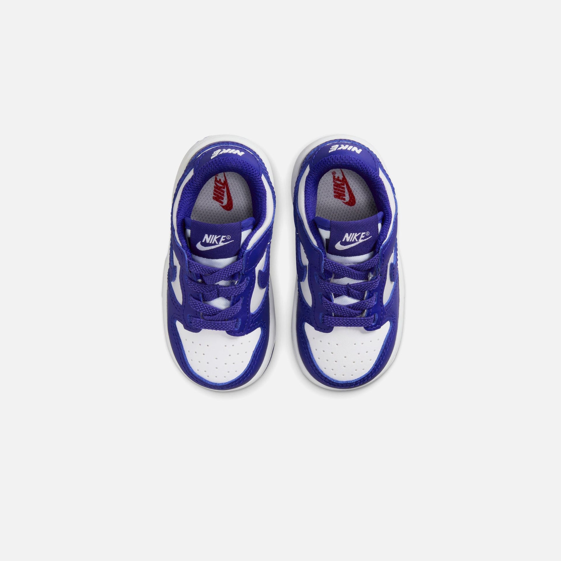 Nike TD Dunk Low - Blanc / Concord / Rouge universitaire