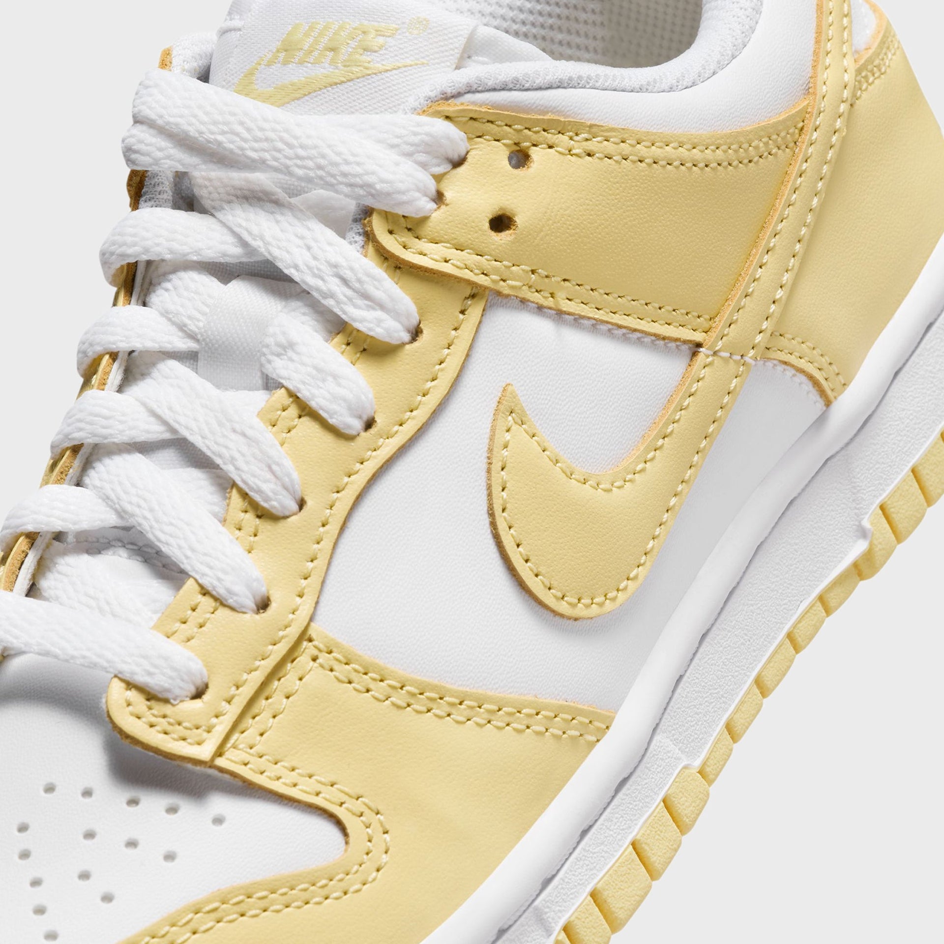 Nike GS Dunk Low - White / Soft Yellow