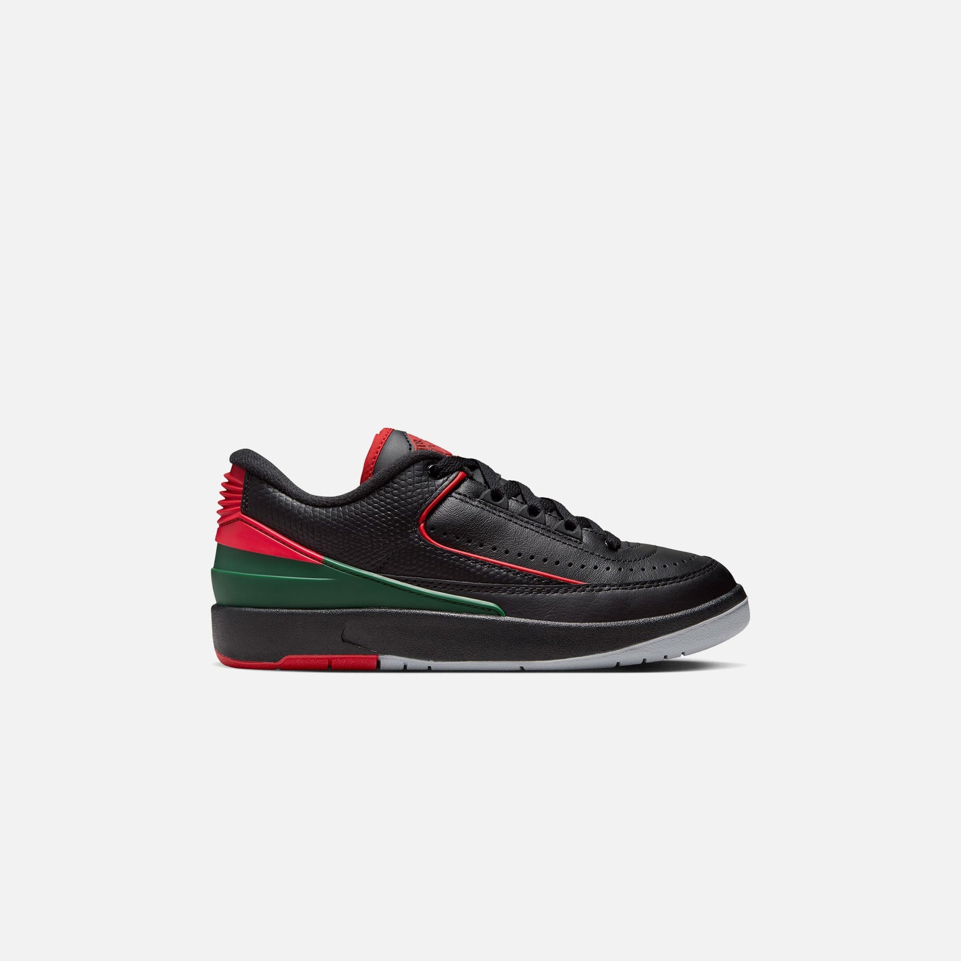 Nike Grade School Air Jordan 2 Retro Low - Black / Fire Red / Fir / Cement Grey