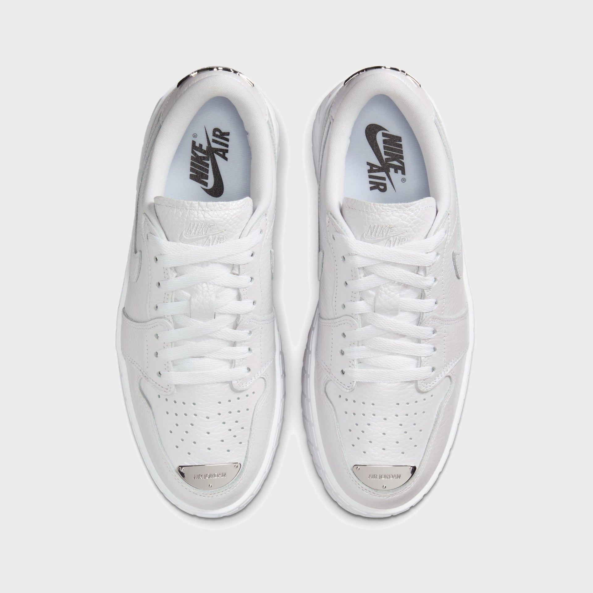 Nike Air Jordan 1 Brooklyn Low - White / Metallic Silver