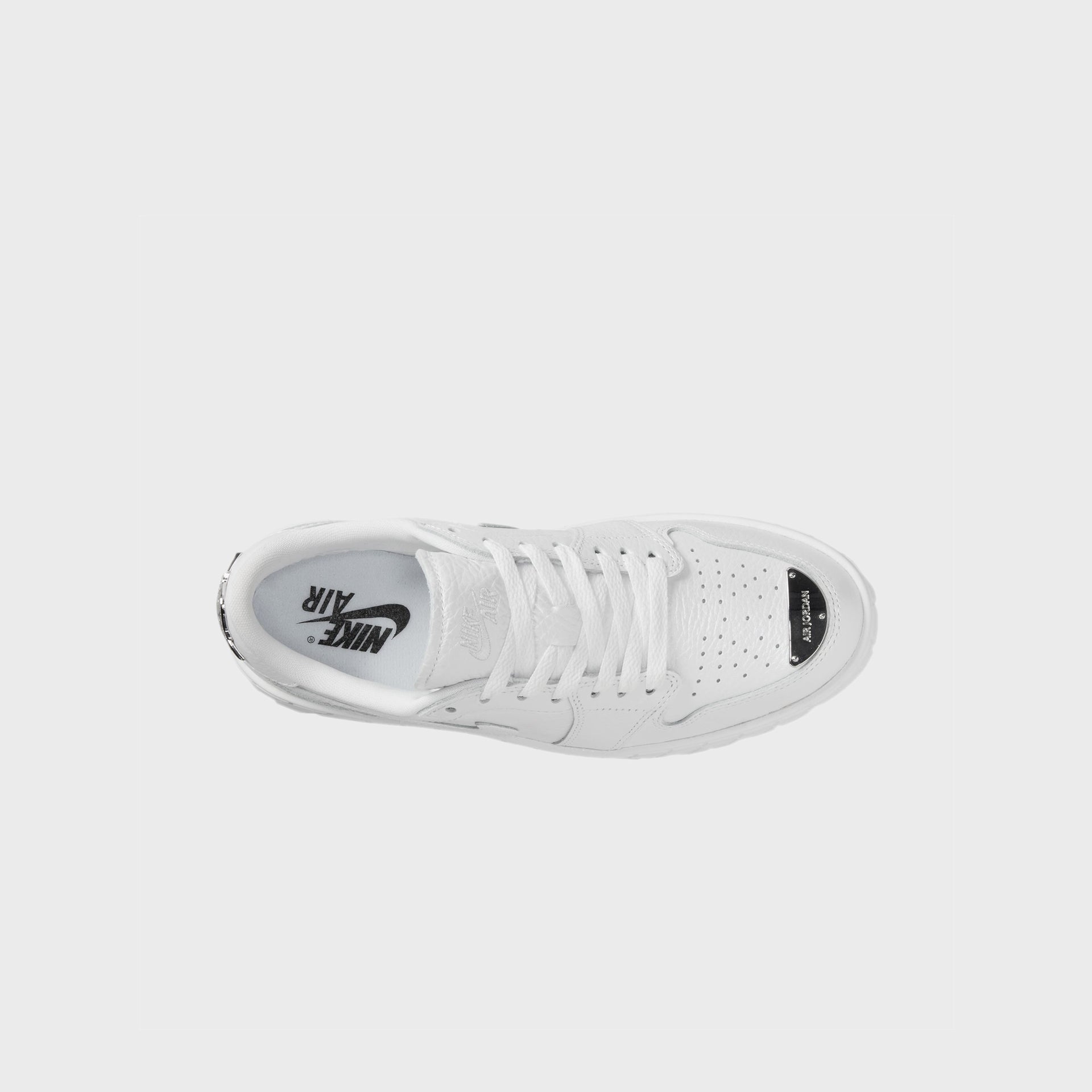 Nike Air Jordan 1 Brooklyn Low - White / Metallic Silver