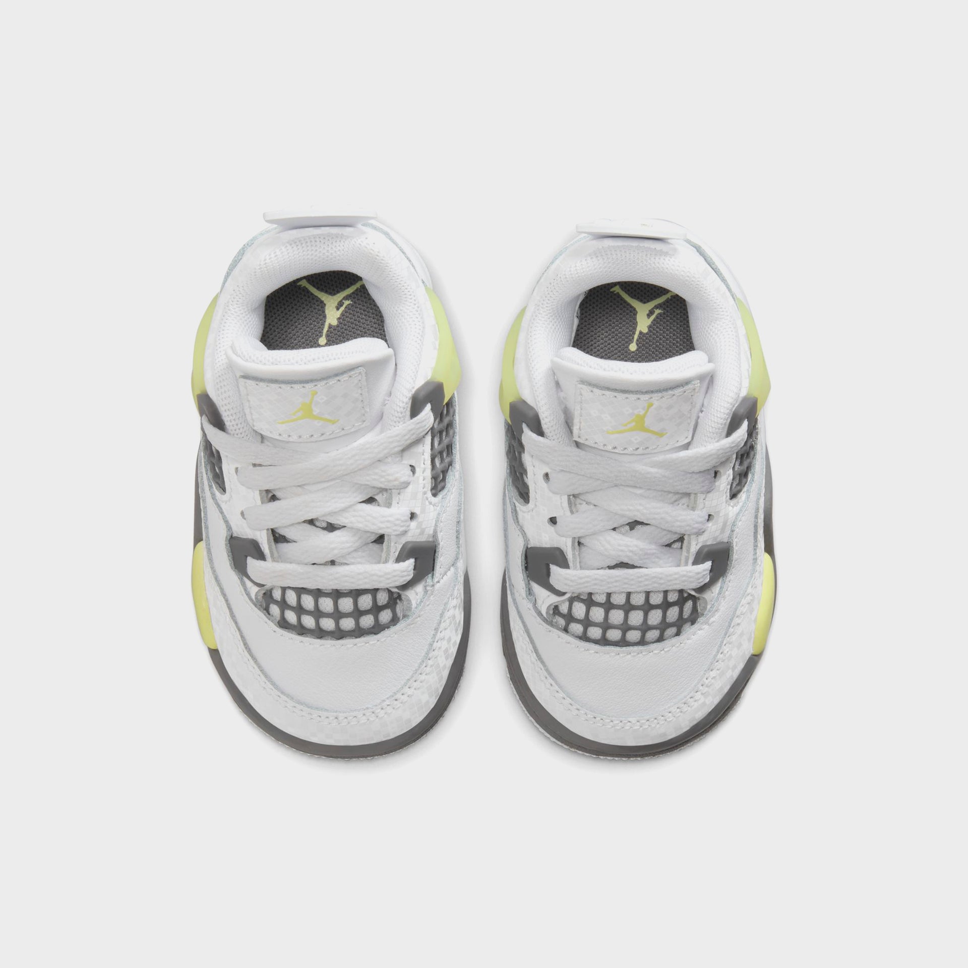 Jordan TD Air Jordan 4 Retro - White / Light Lemon Twist / Light Graphite