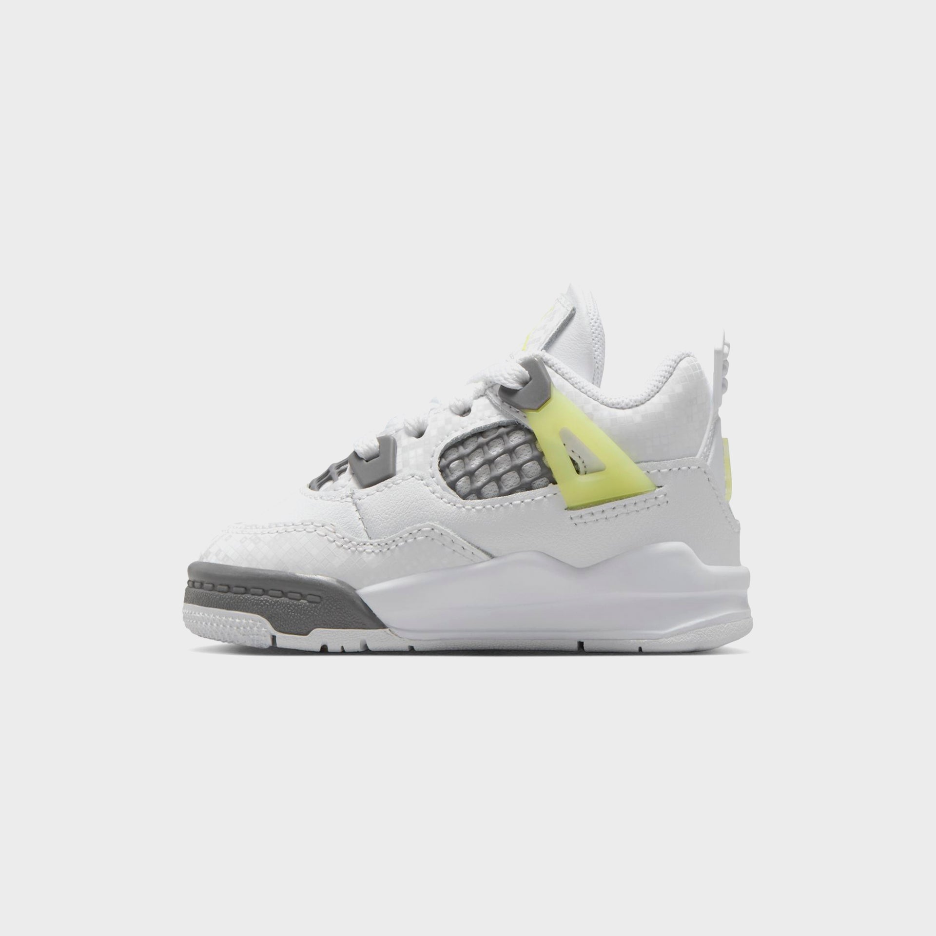 Jordan TD Air Jordan 4 Retro - White / Light Lemon Twist / Light Graphite