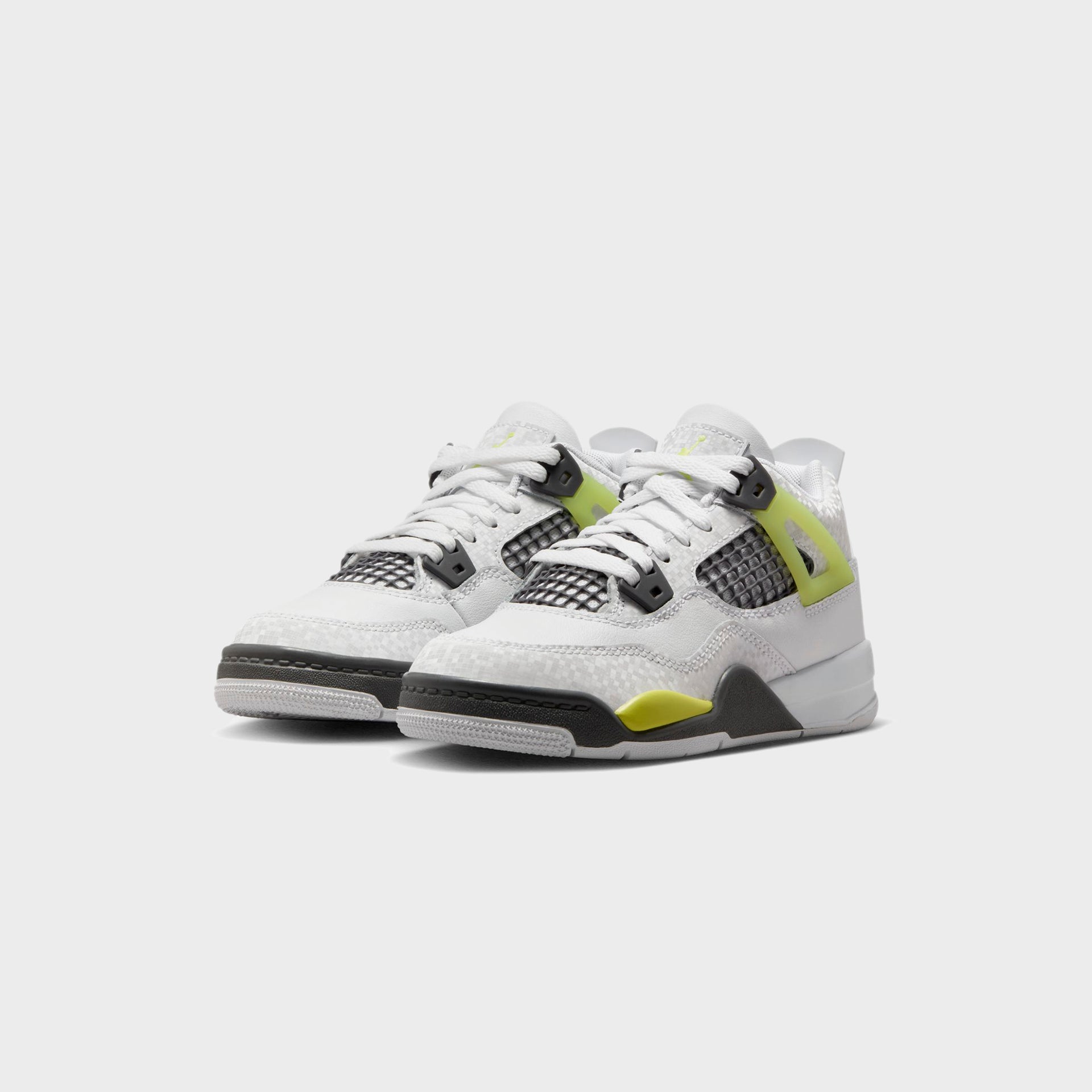 Jordan PS Air Jordan 4 Retro - White / Light Lemon Twist / Light Graphite