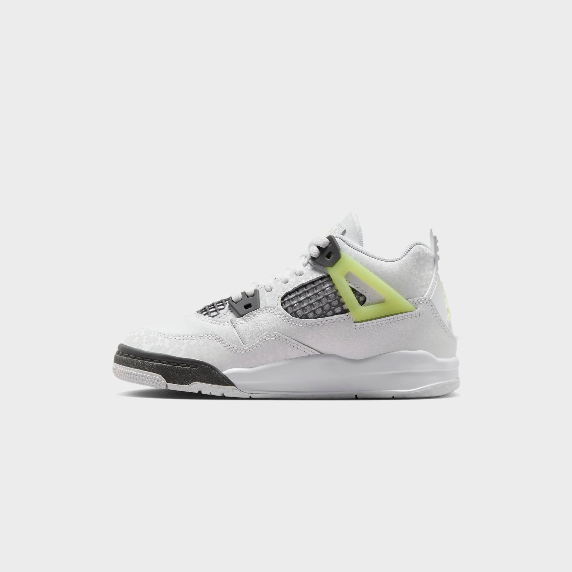 Jordan PS Air Jordan 4 Retro - White / Light Lemon Twist / Light Graphite