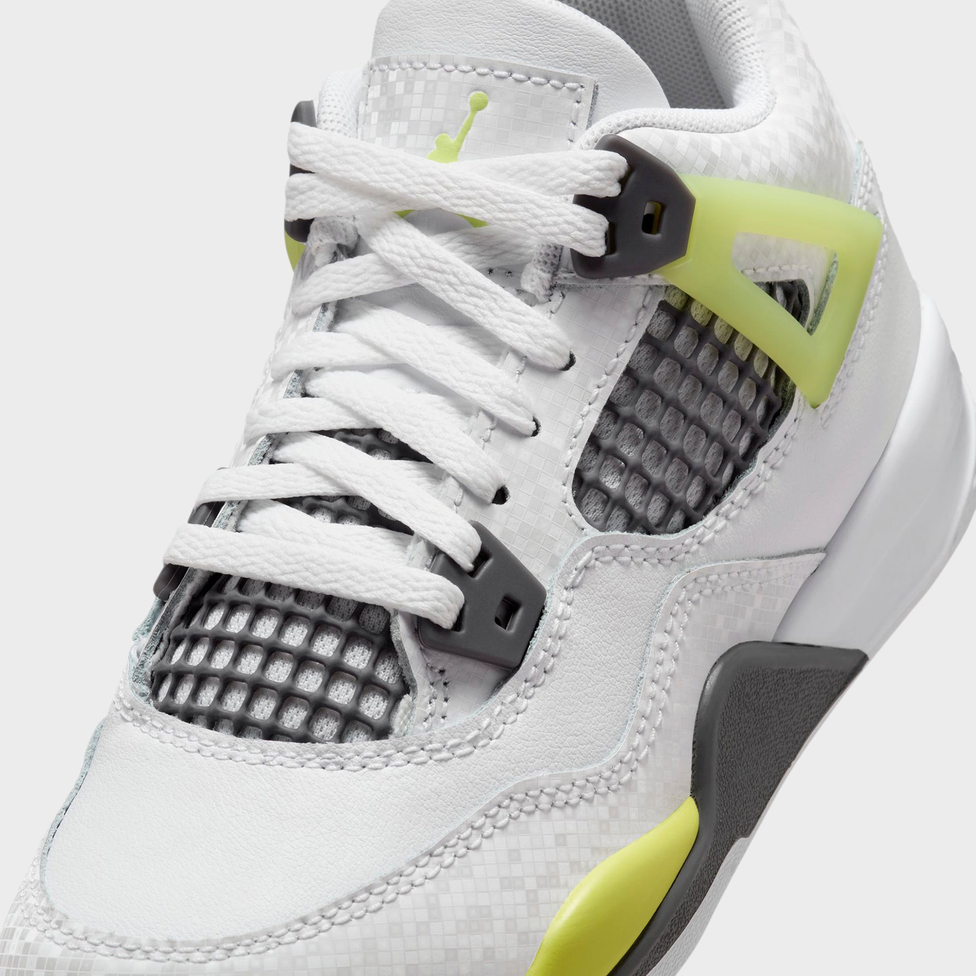 Jordan PS Air Jordan 4 Retro - White / Light Lemon Twist / Light Graphite
