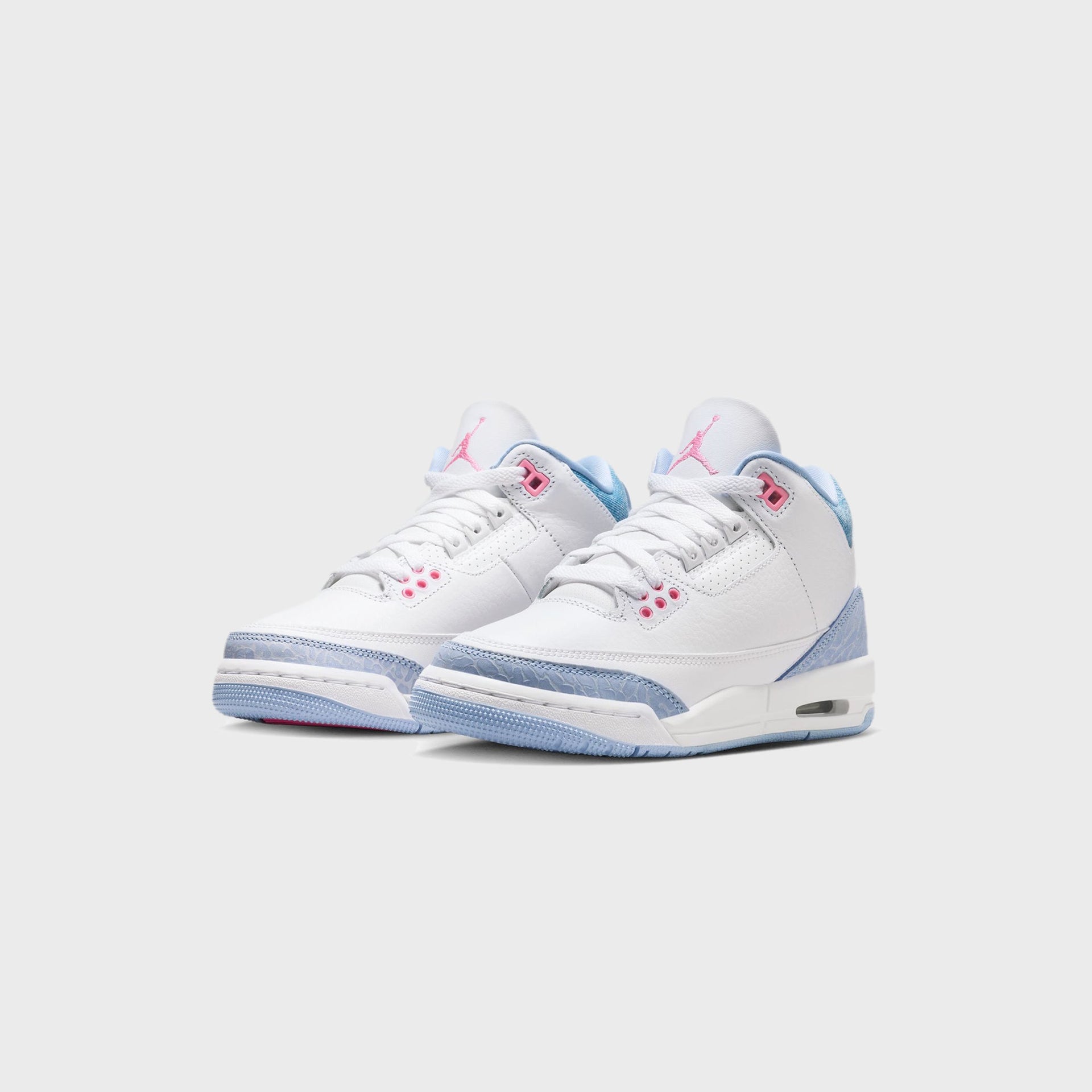 Nike GS Air Jordan 3 Retro - White / Cobalt Bliss / Football grey / Pink Glow