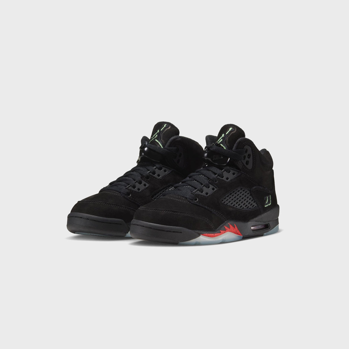 Jordan GS Air Jordan 5 Retro - Black / Picante Red / Glow In The Dark / Multi Color