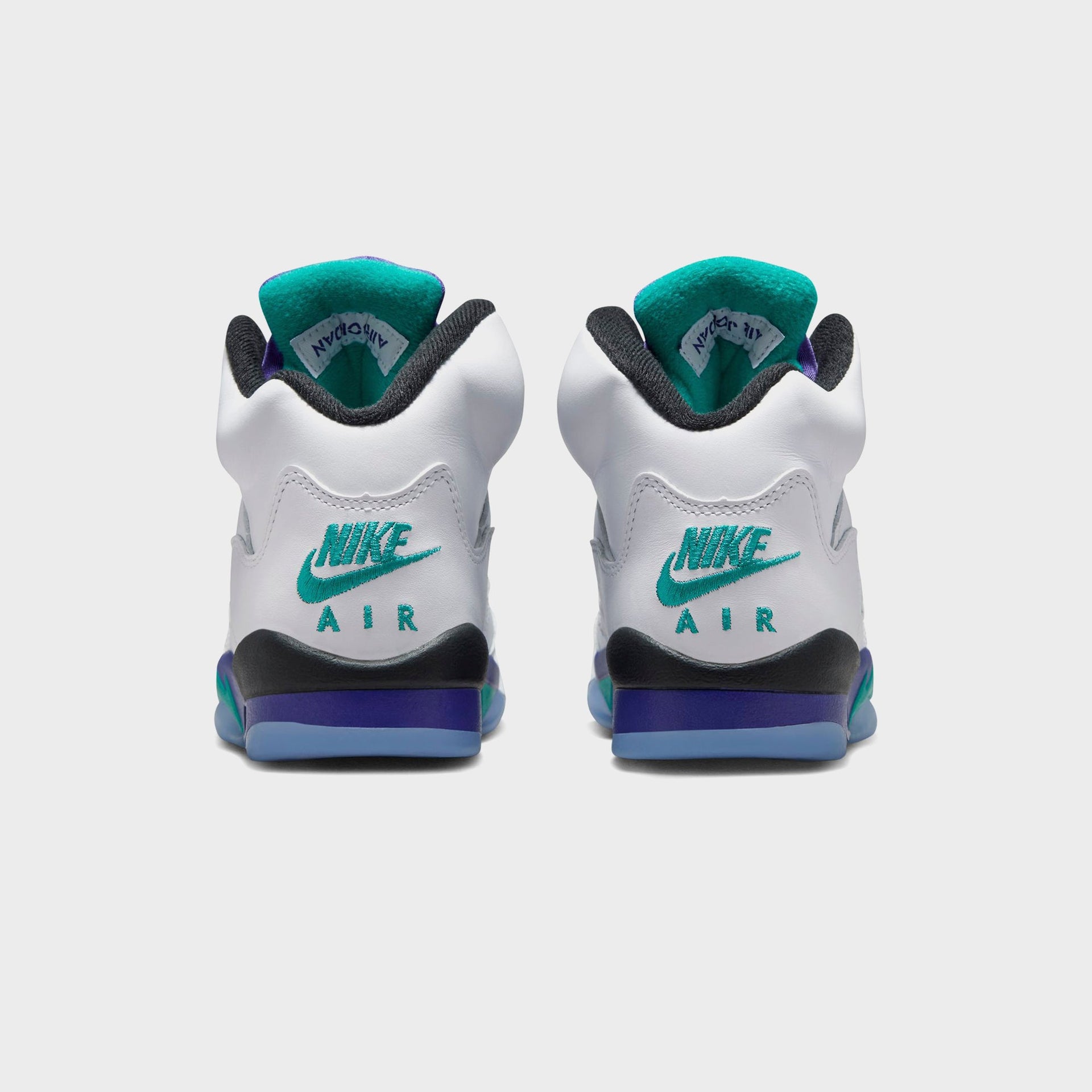 Nike GS Air Jordan 5 - Black / New Emerald / Grape Ice