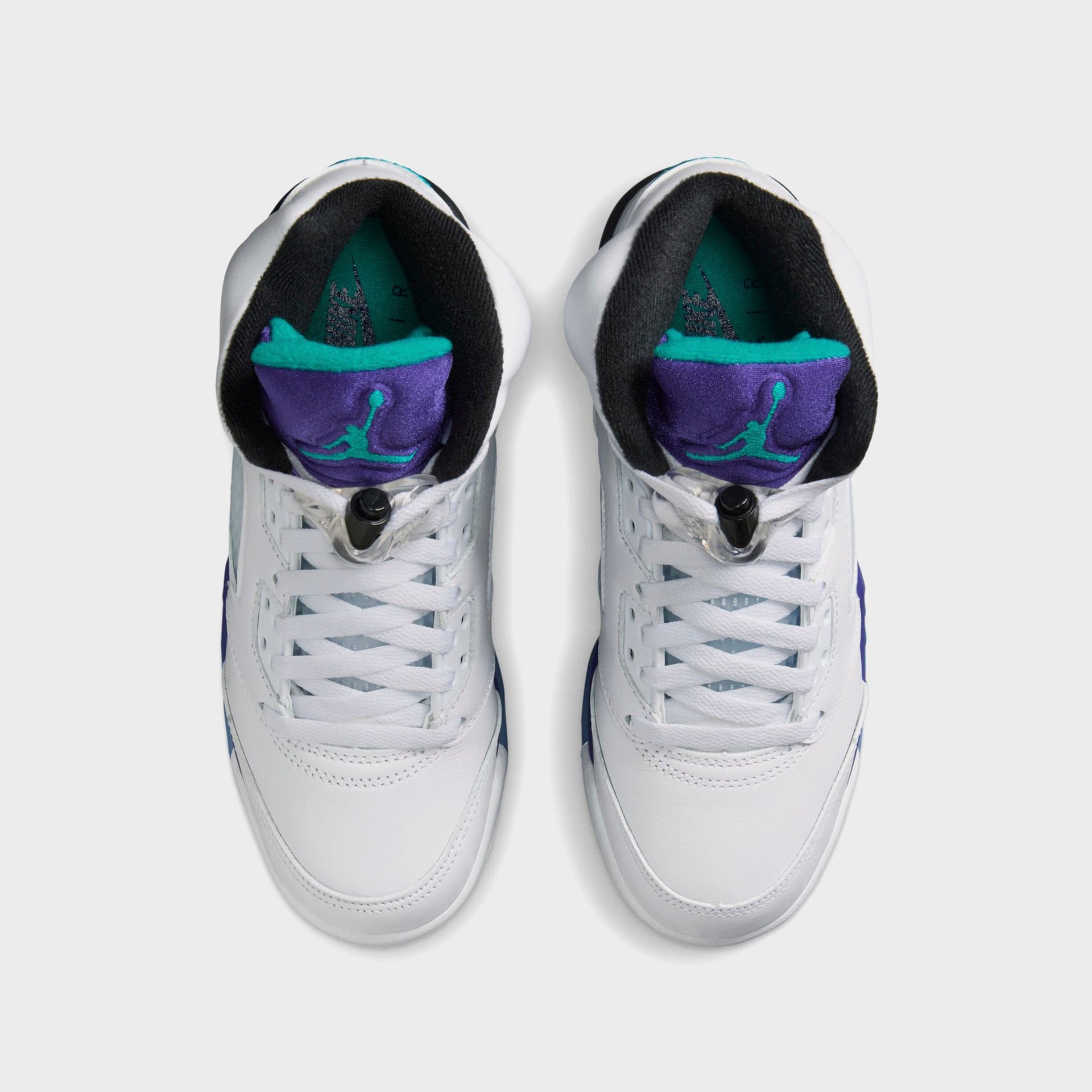 Nike GS Air Jordan 5 - Black / New Emerald / Grape Ice